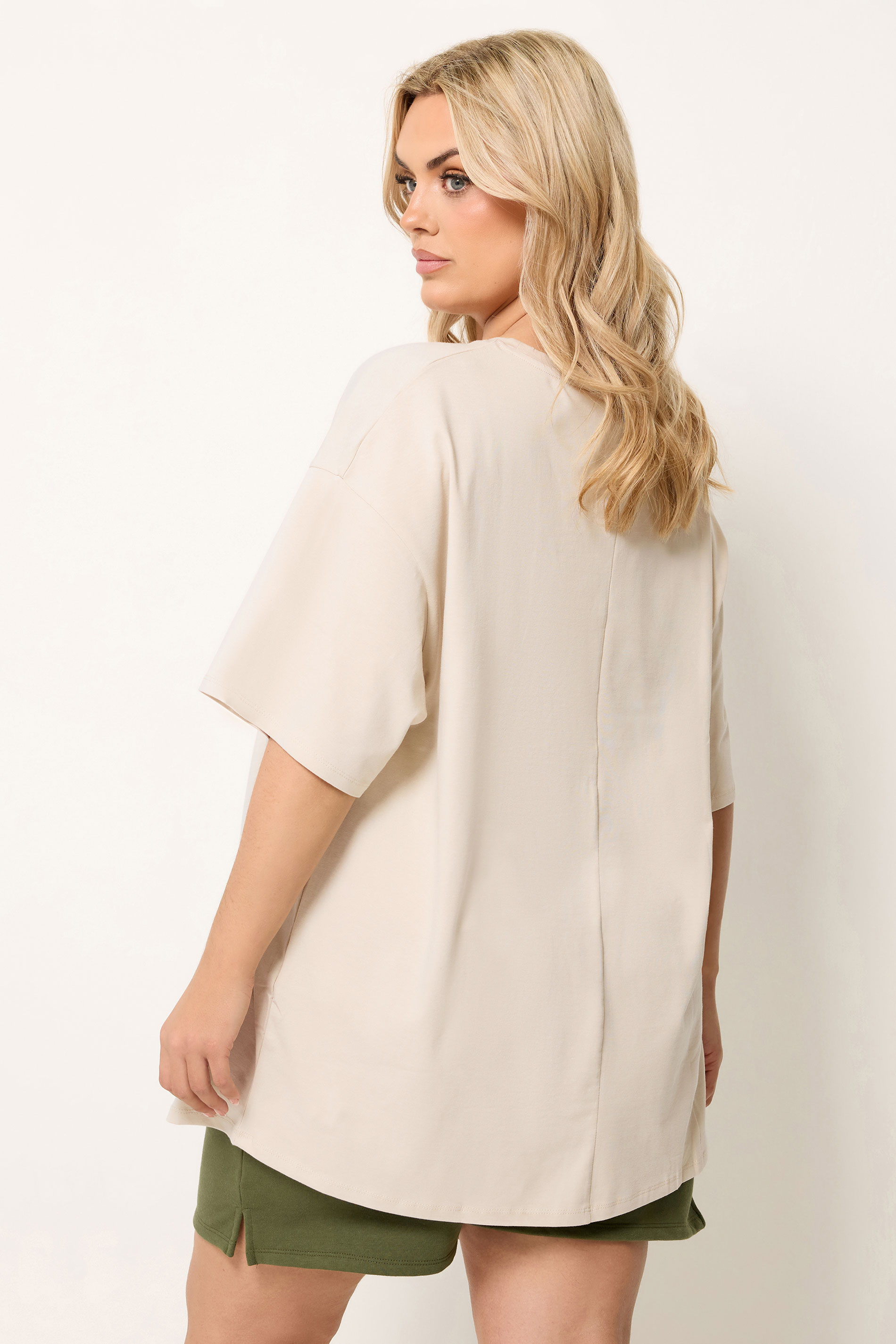 YOURS Plus Size Natural Brown 'Happiness Grows' T-Shirt | Yours Clothing 2