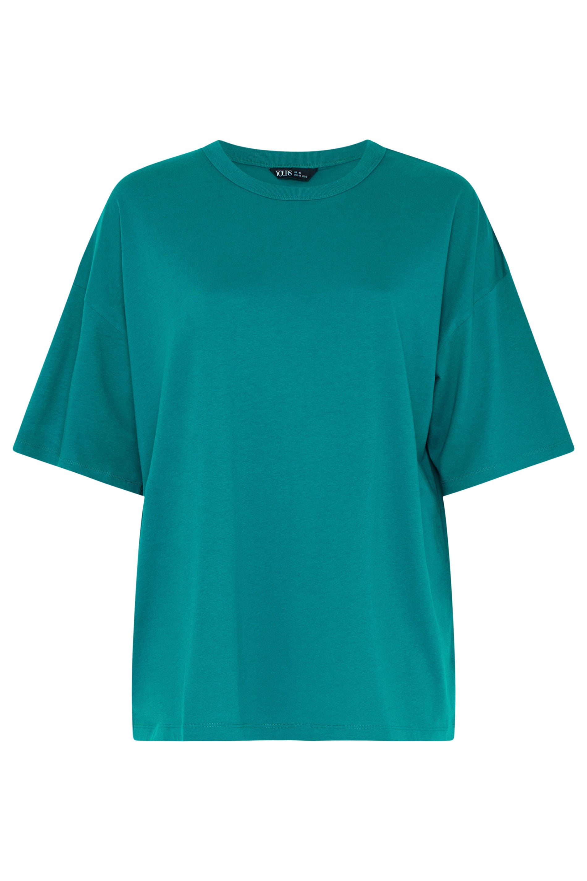 YOURS Plus Size Teal Blue Boxy T-Shirt | Yours Clothing 5