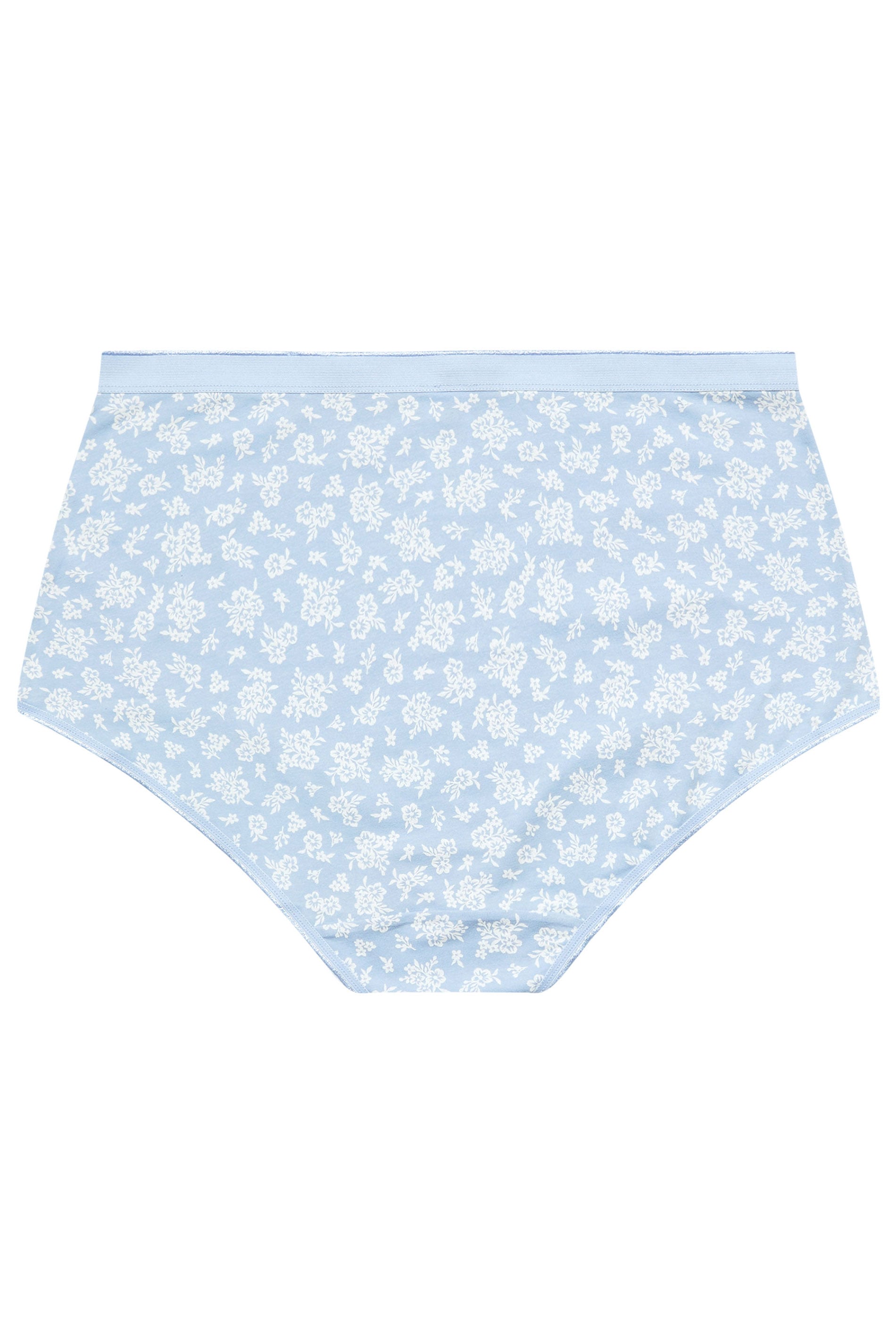YOURSET 5 PACK Plus Size Blue Floral Print Full Briefs | Yours Clothing 8