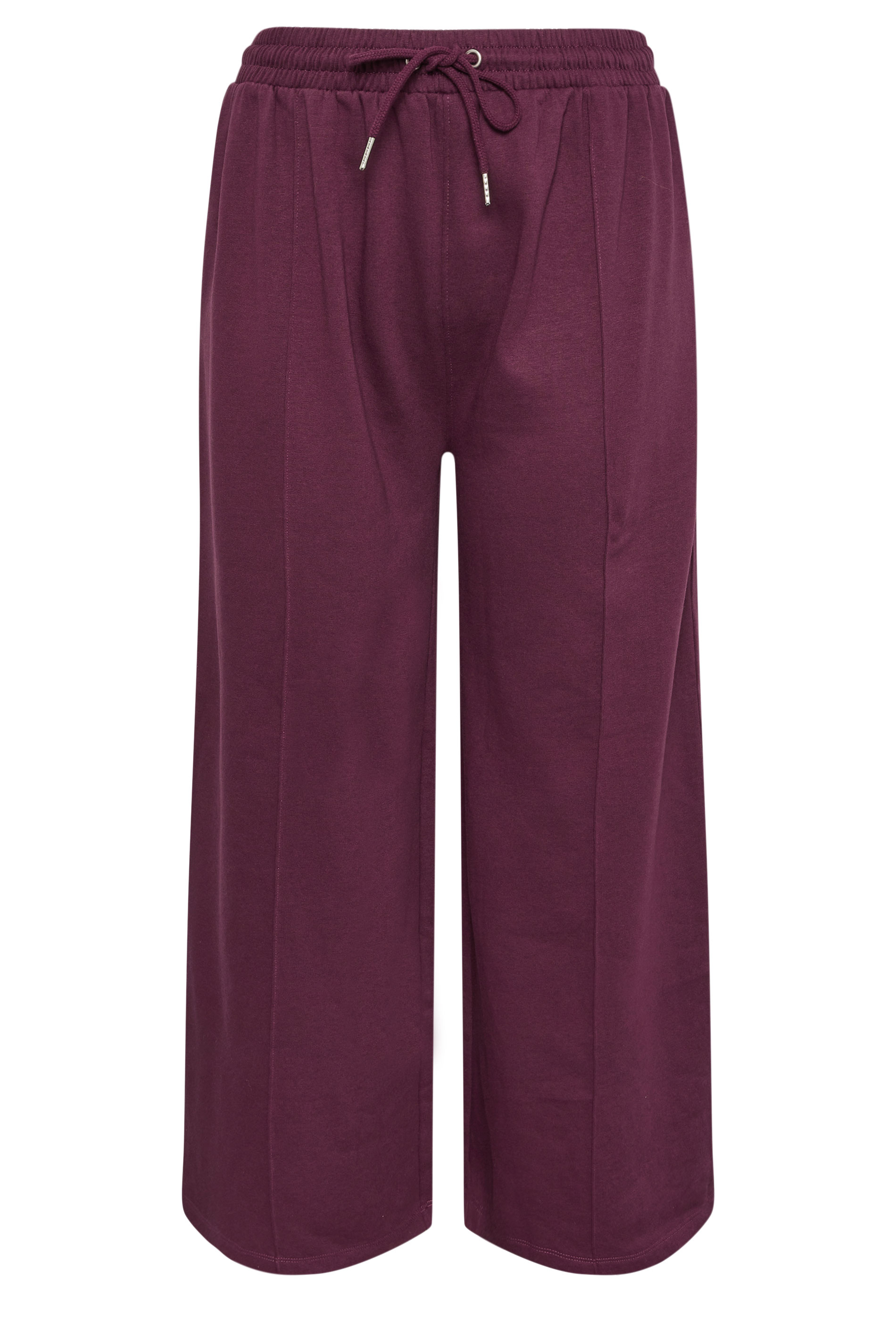 YOURS Plus Size Burgundy Red Wide Leg Joggers | Yours Clothing 6