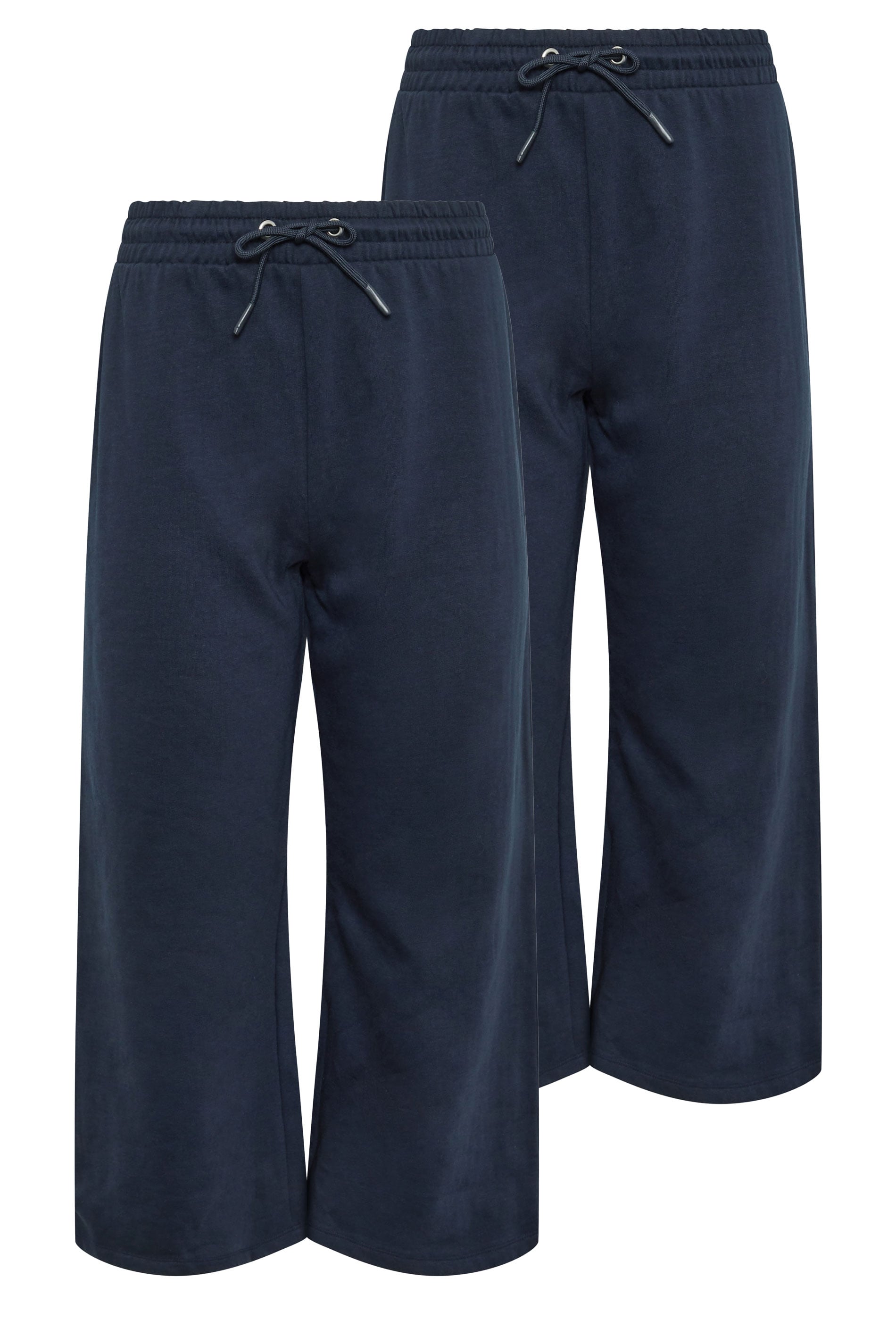 M&Co Petite 2 PACK Navy Blue Wide Leg Joggers | M&Co 3