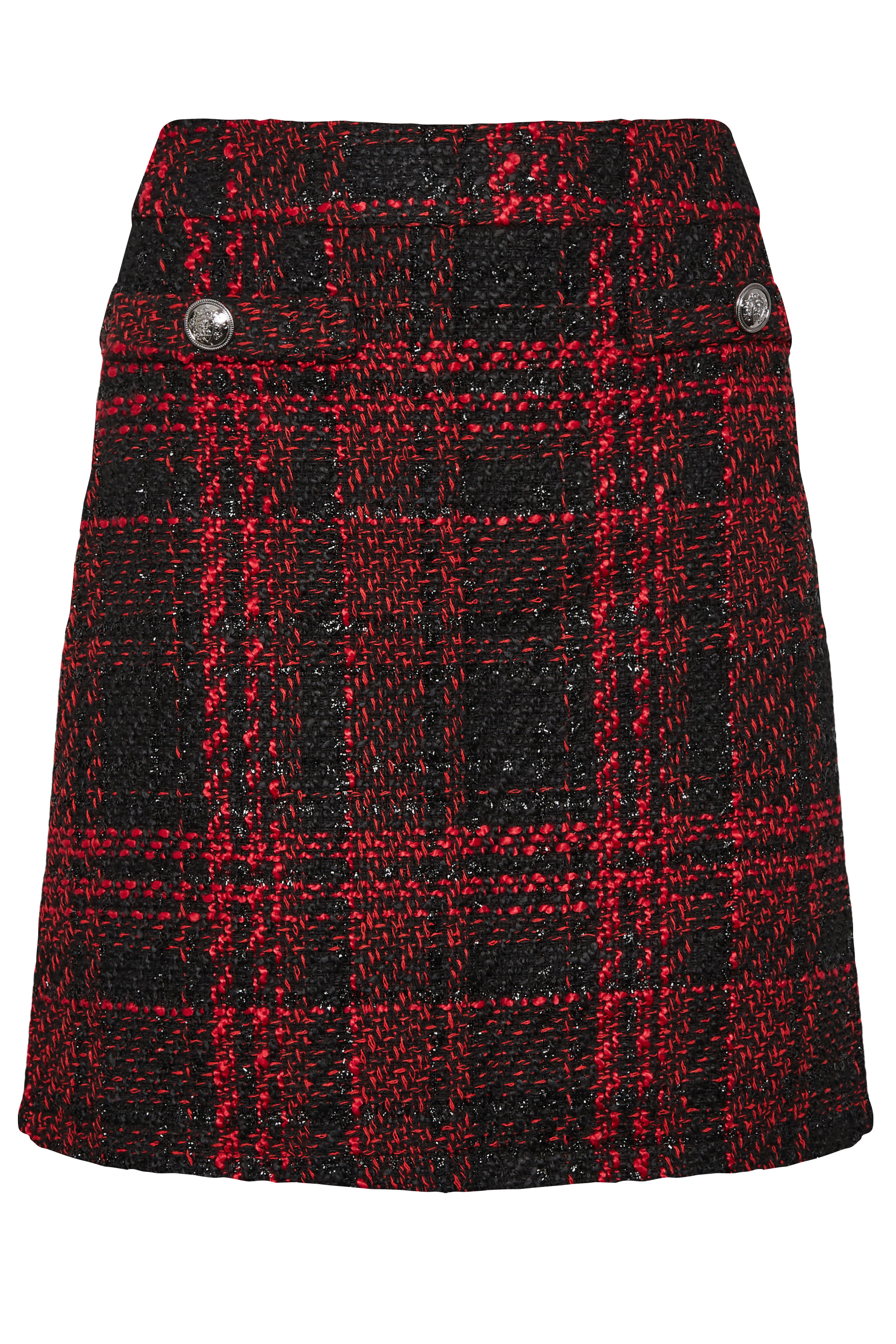 M&Co Red Check Boucle Mini Skirt | M&Co