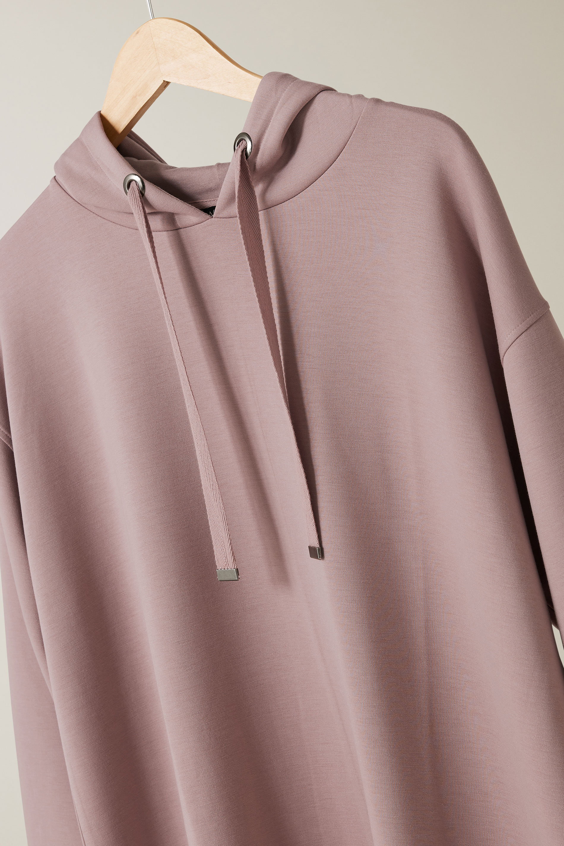 EVANS Plus Size Pink Luxe Drawstring Hoodie | Evans 6