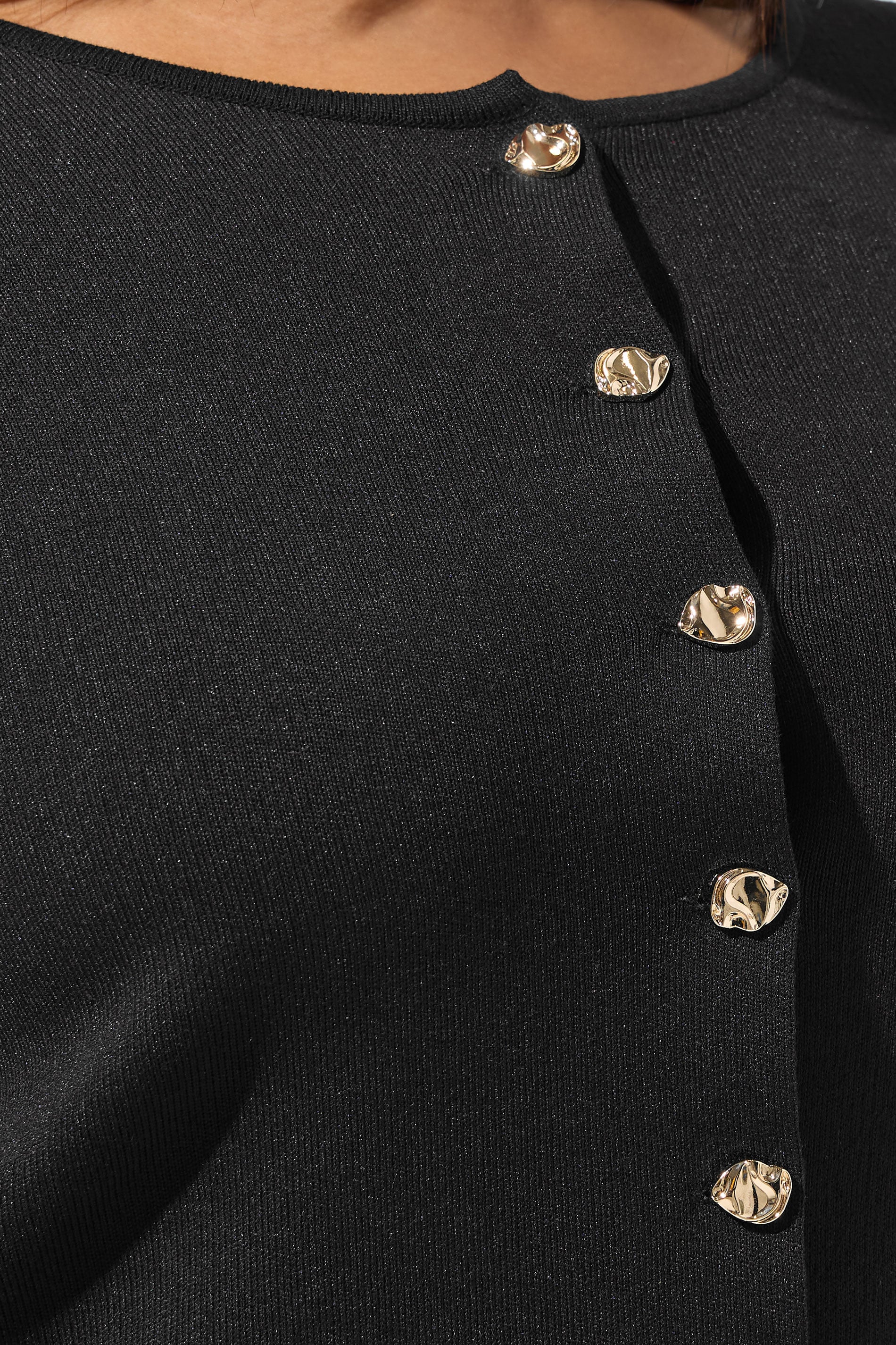 LIMITED COLLECTION Plus Size Black Long Sleeve Knitted Top | Yours Clothing 4