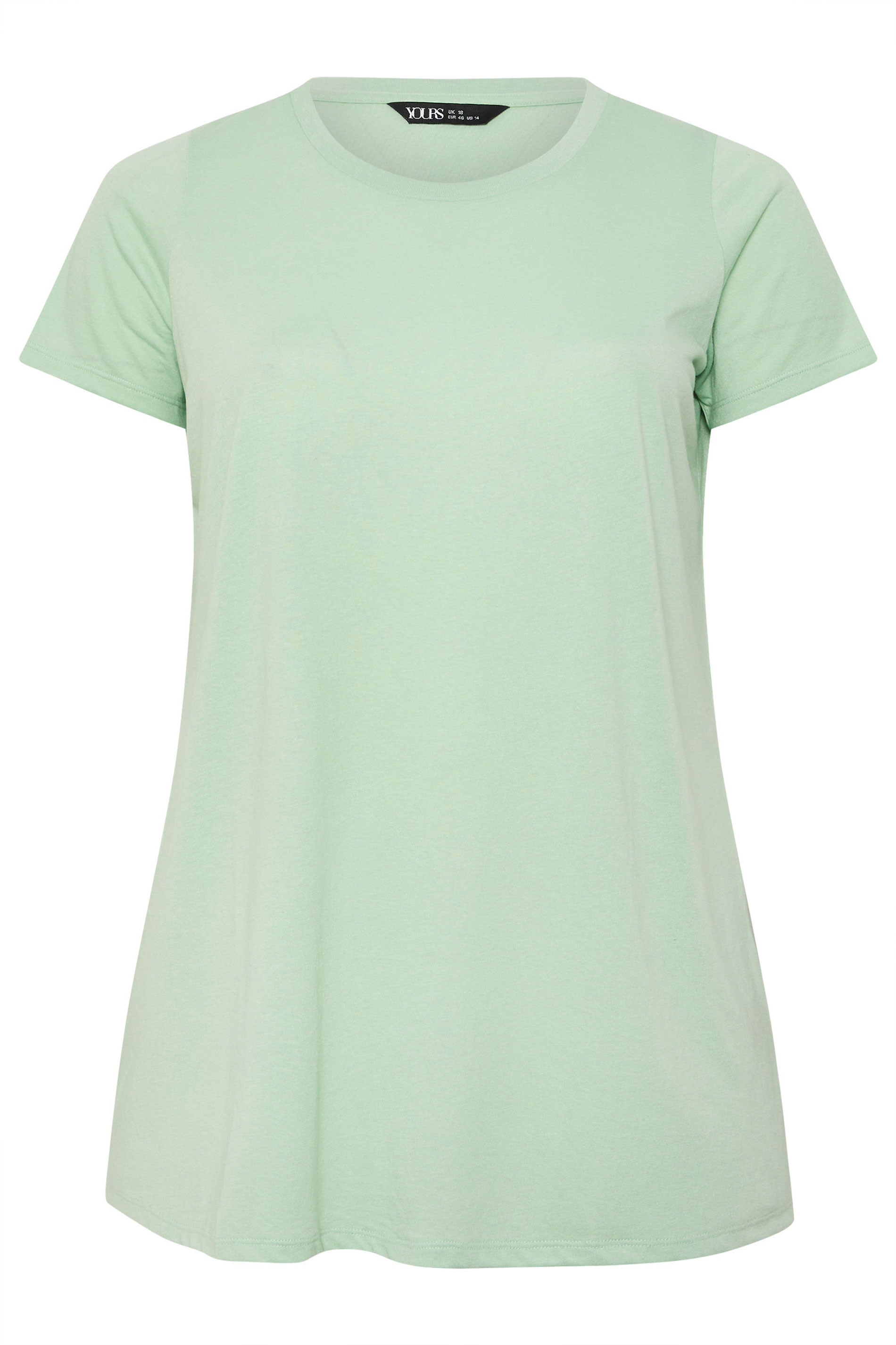 YOURS Plus Size Mint Green Core T-Shirt | Yours Clothing 5