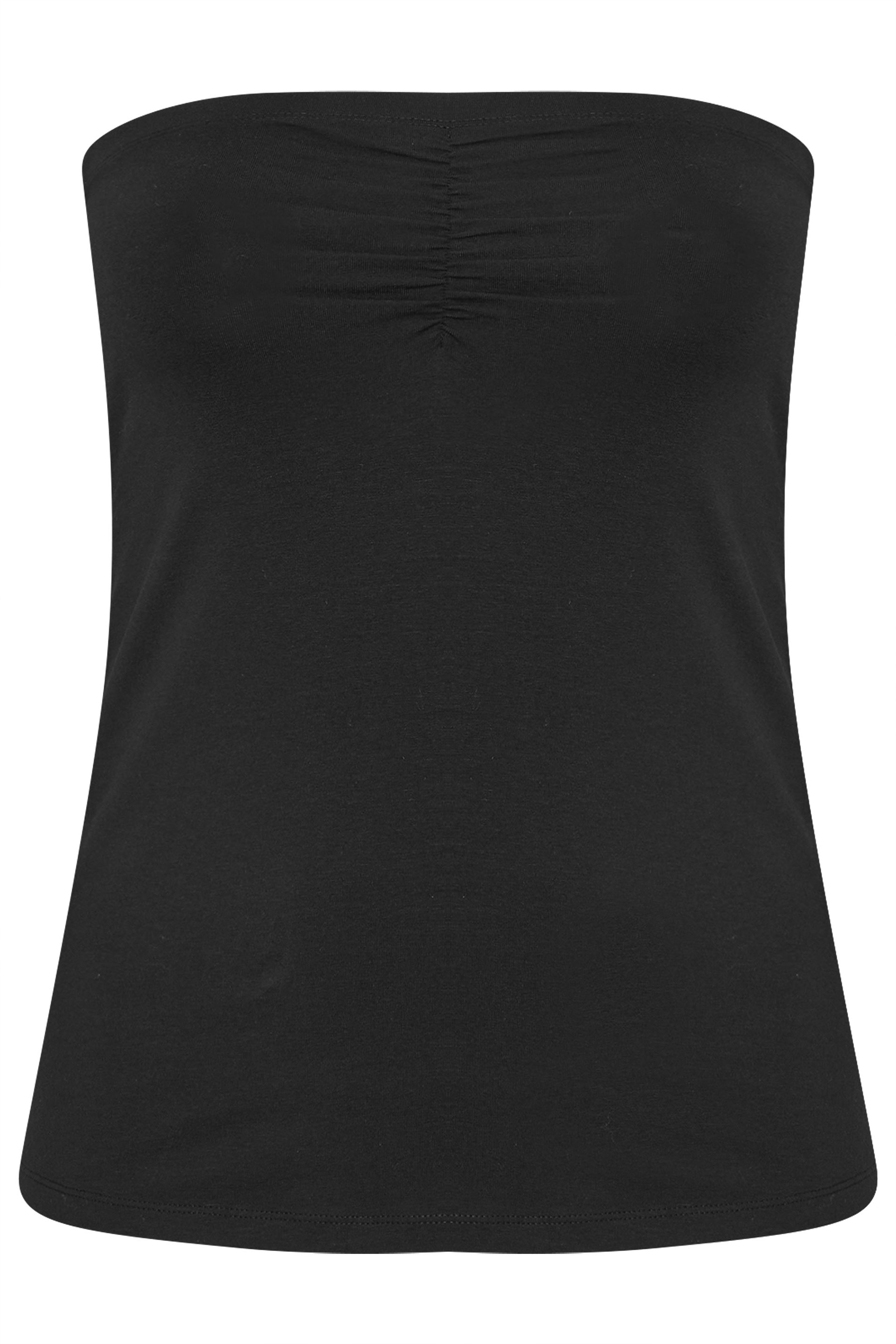 YOURS Plus Size Black Bandeau Top | Yours Clothing 5