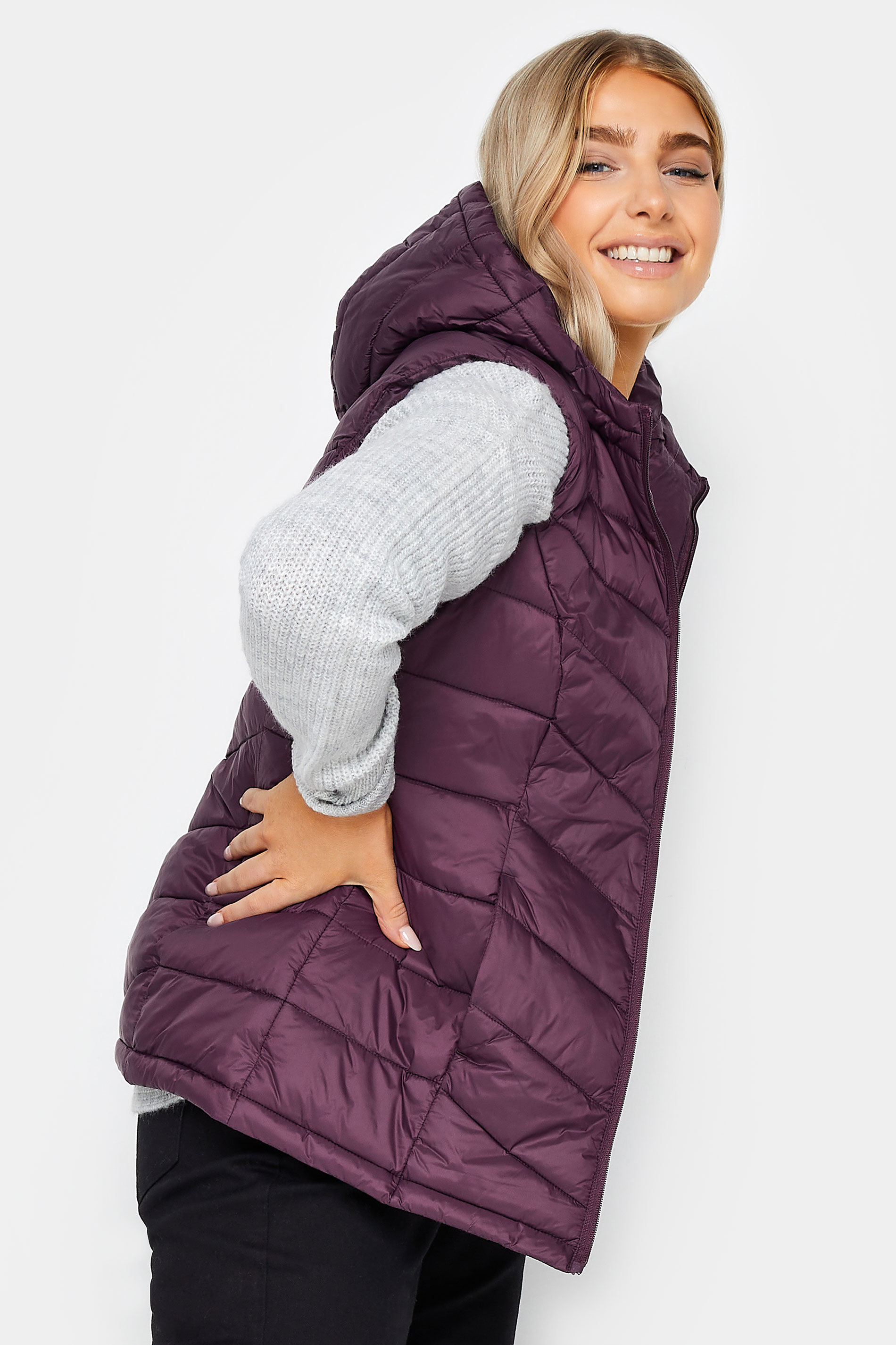 M&Co Purple Quilted Gilet | M&Co 2