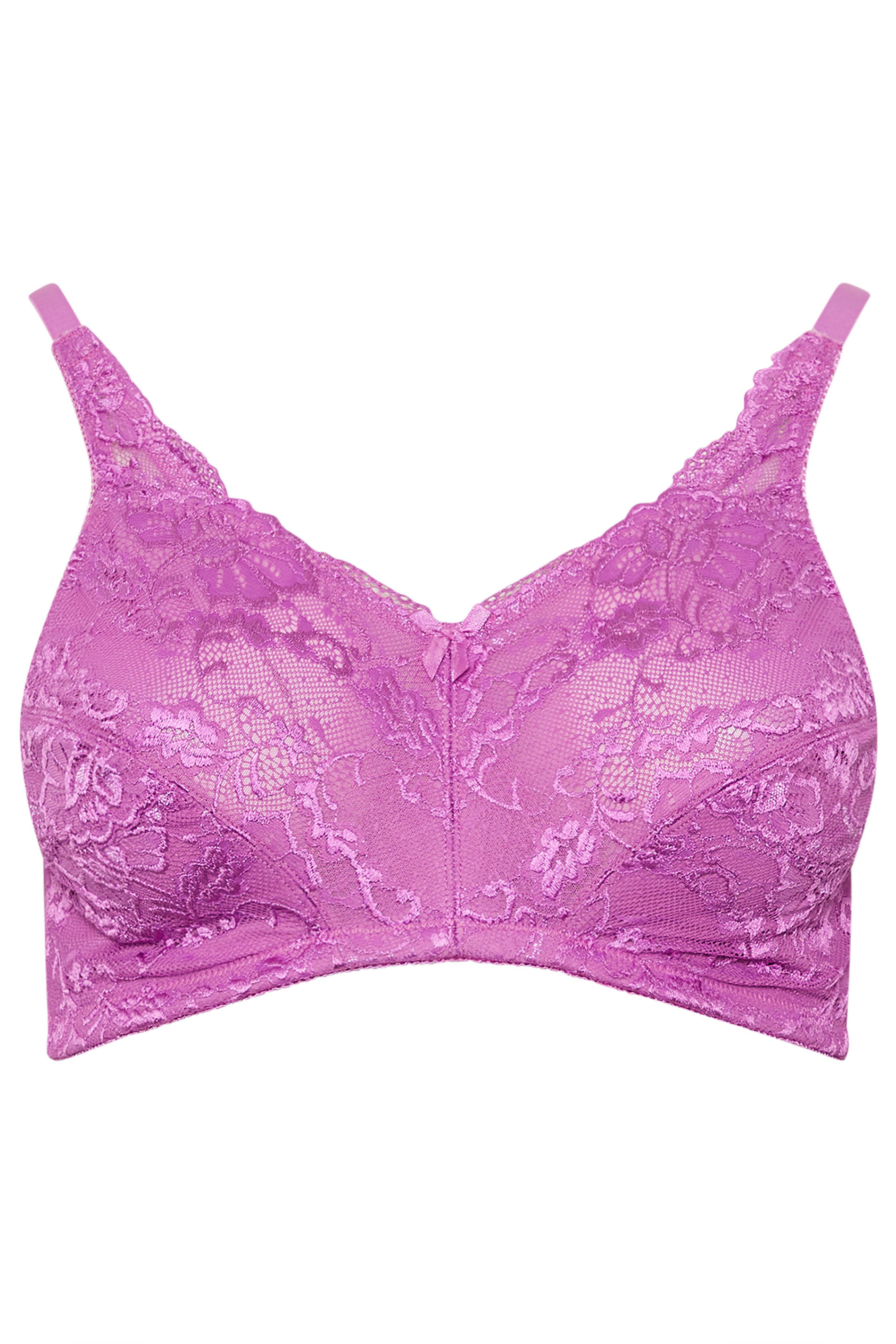 YOURS Plus Size Pink Lace Full Cup Bra | Yours Clothing 6