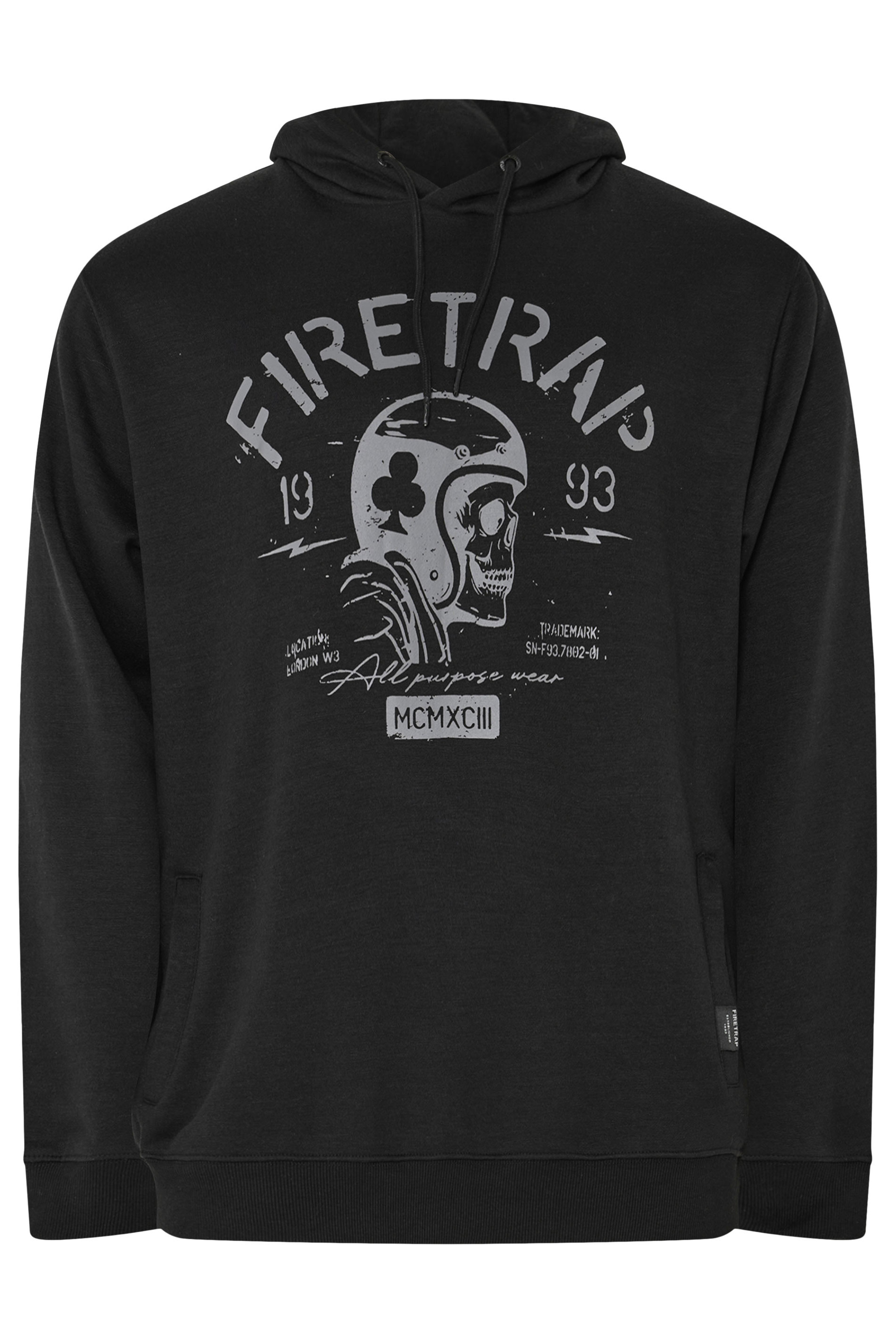 FIRETRAP Big & Tall Navy Blue Hoodie | BadRhino 4