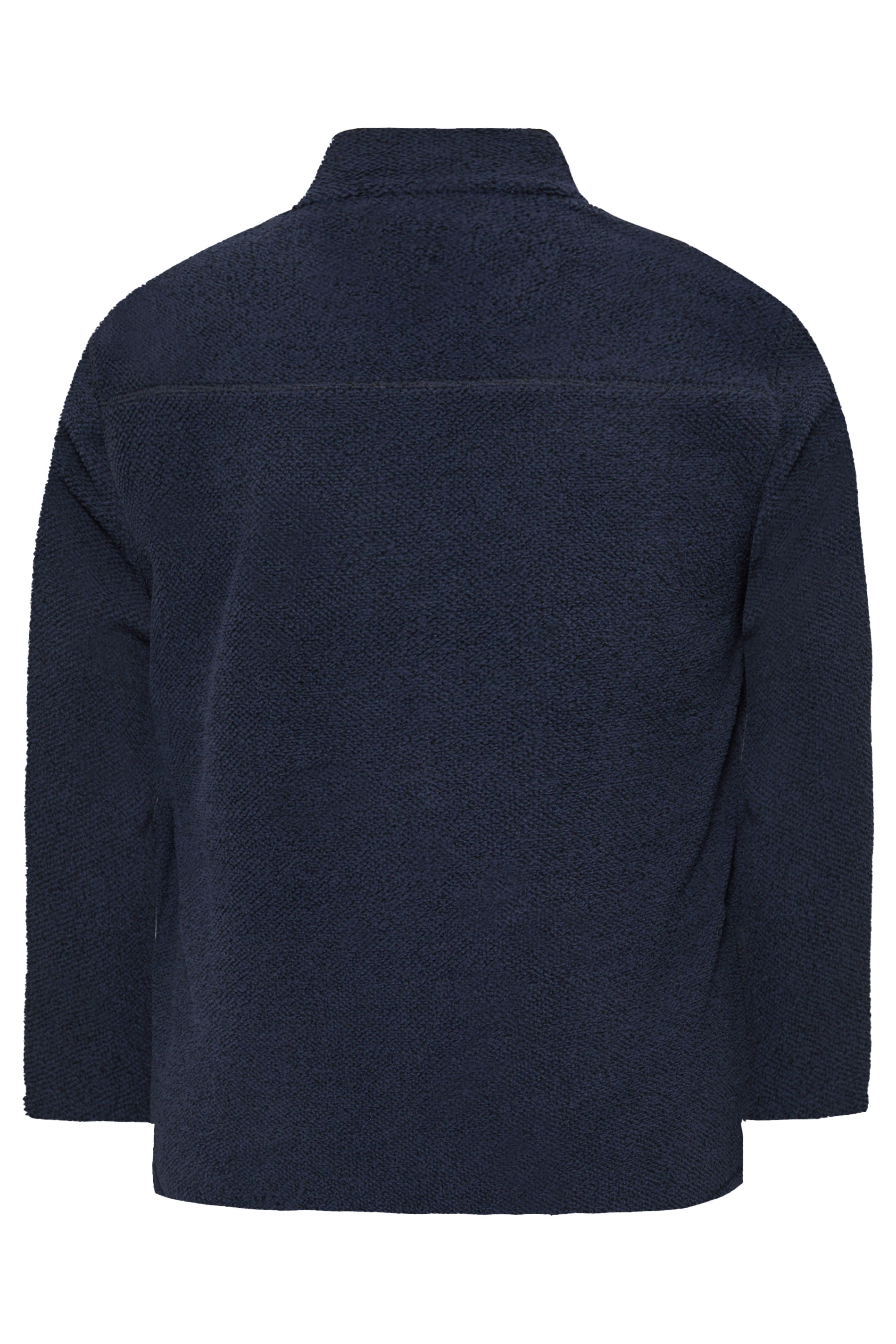 BadRhino Big & Tall Navy Blue Textured Zip Through Fleece | BadRhino 4