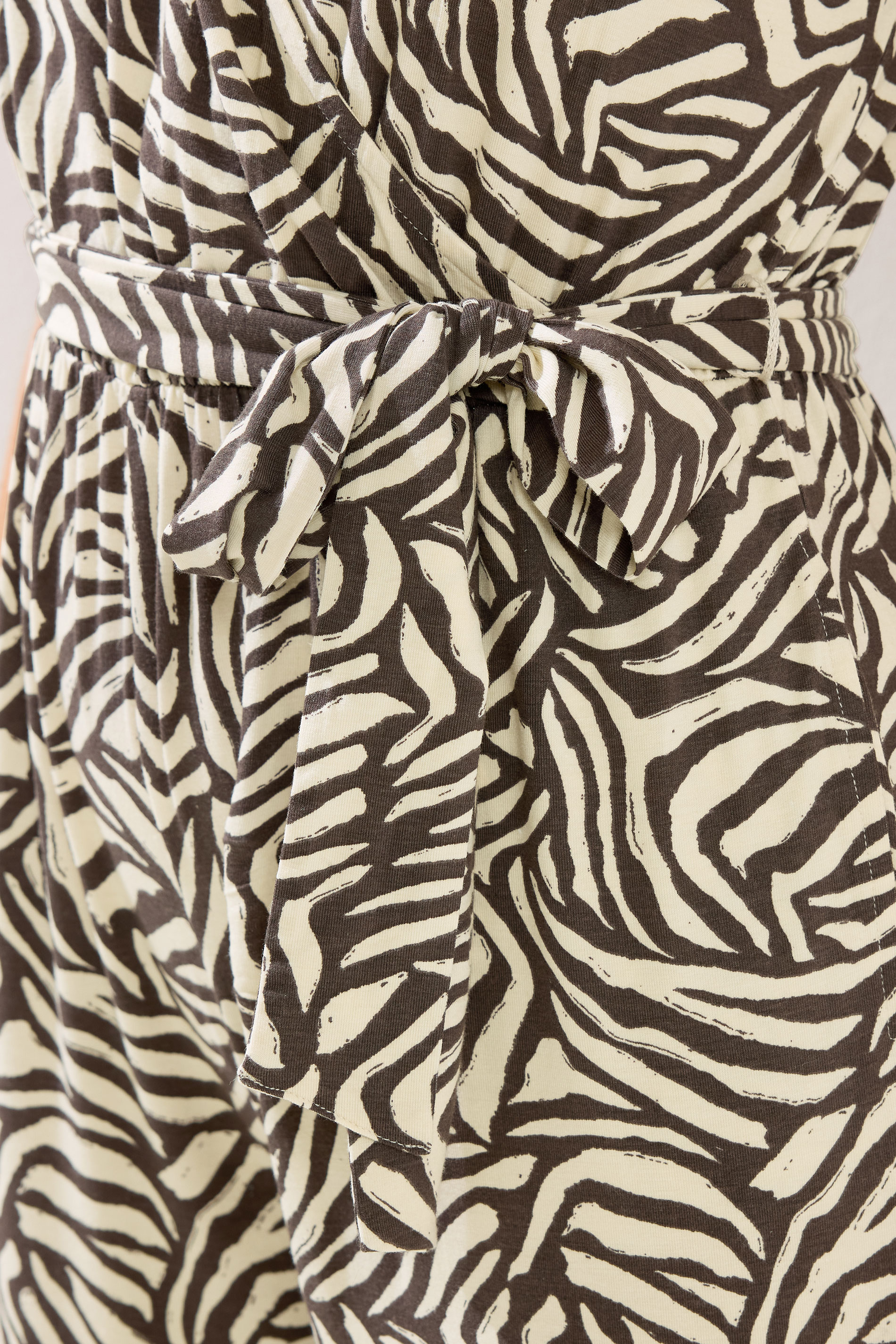 LTS Tall Women's Chocolate Brown Zebra Wrap Jumpsuit | Long Tall Sally 5