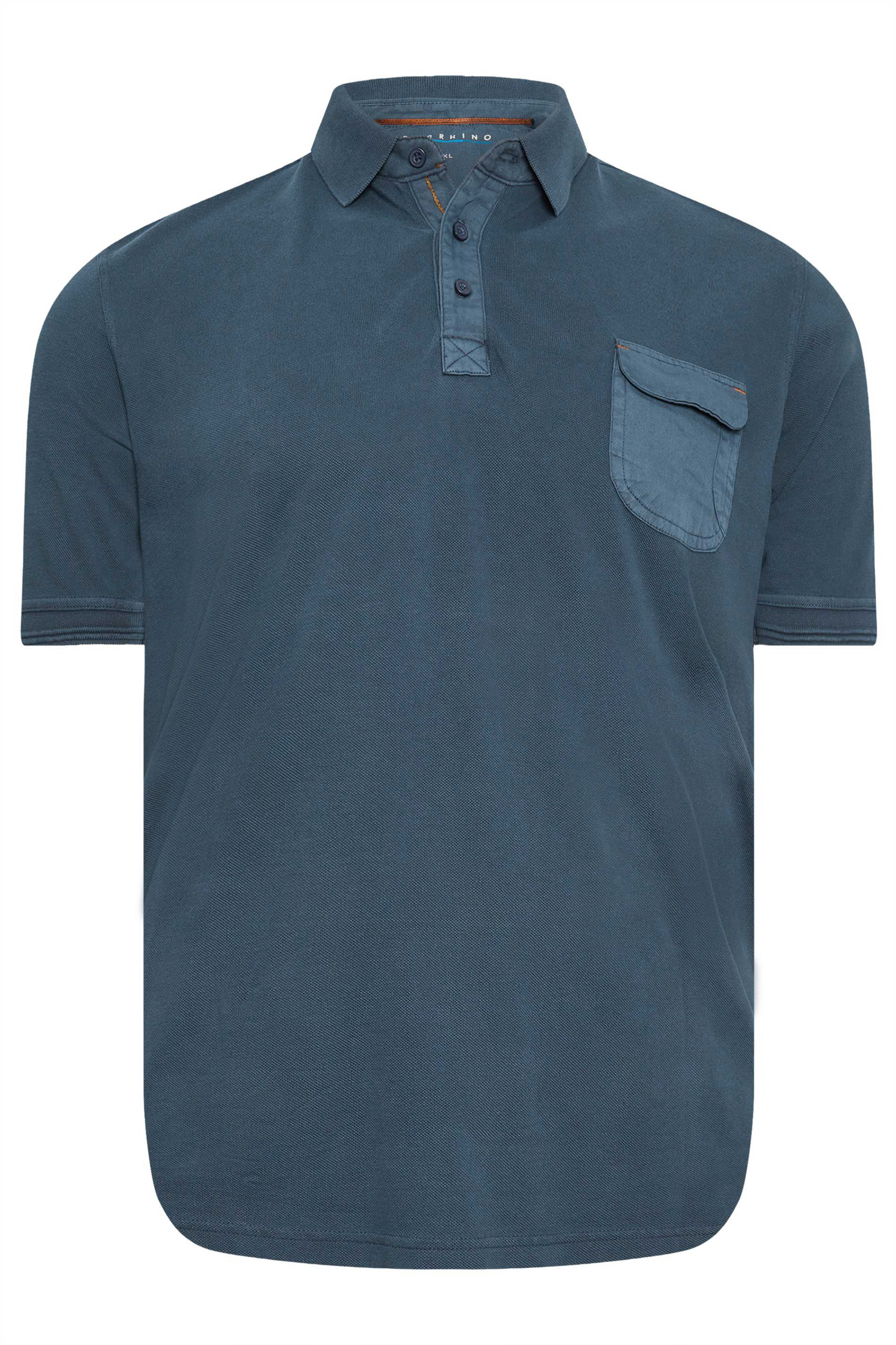 BadRhino Big & Tall Navy Pocket Polo Shirt | BadRhino 2