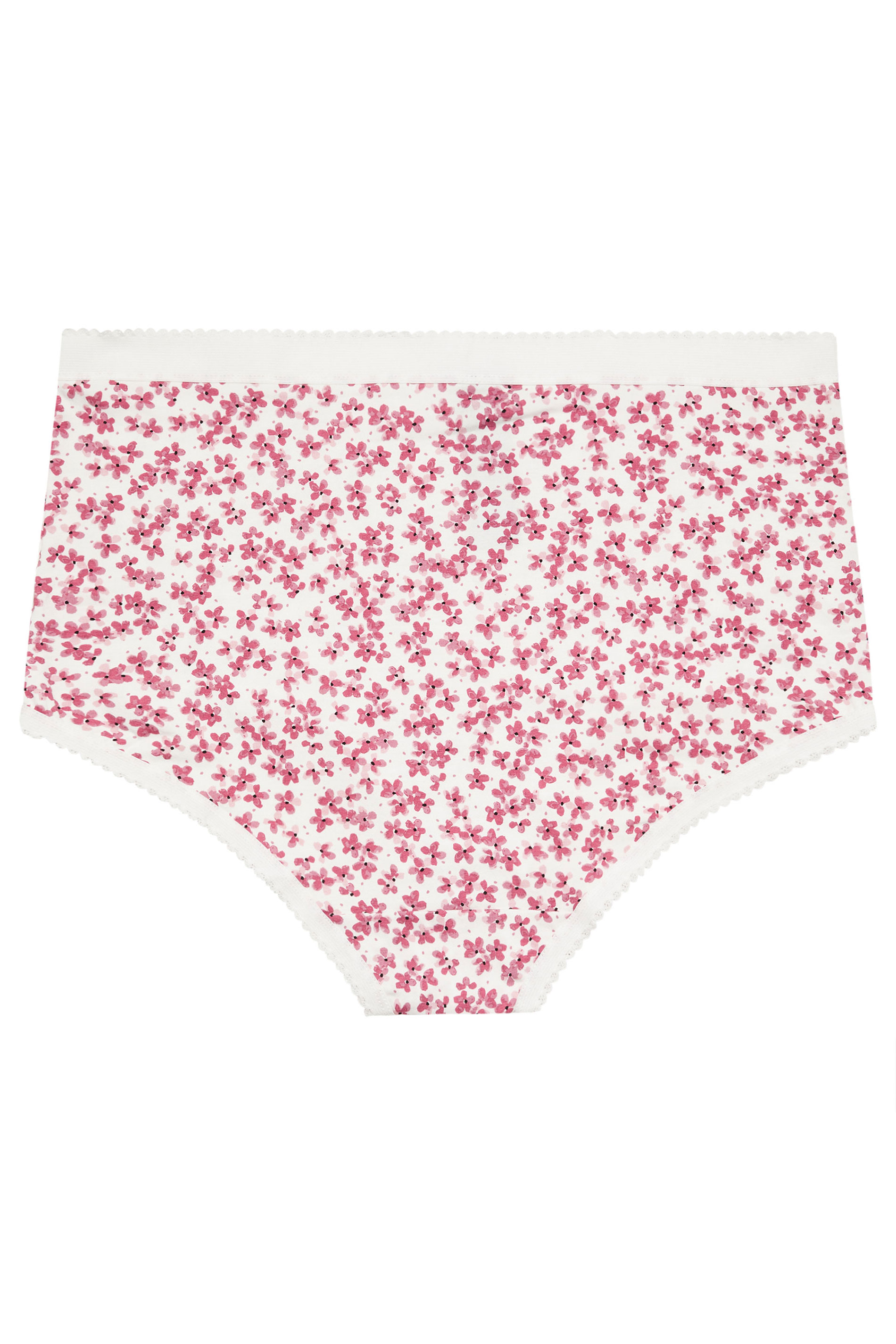 YOURSET 5 PACK Plus Size Pink & Black Floral Full Briefs | Yours Clothing 8