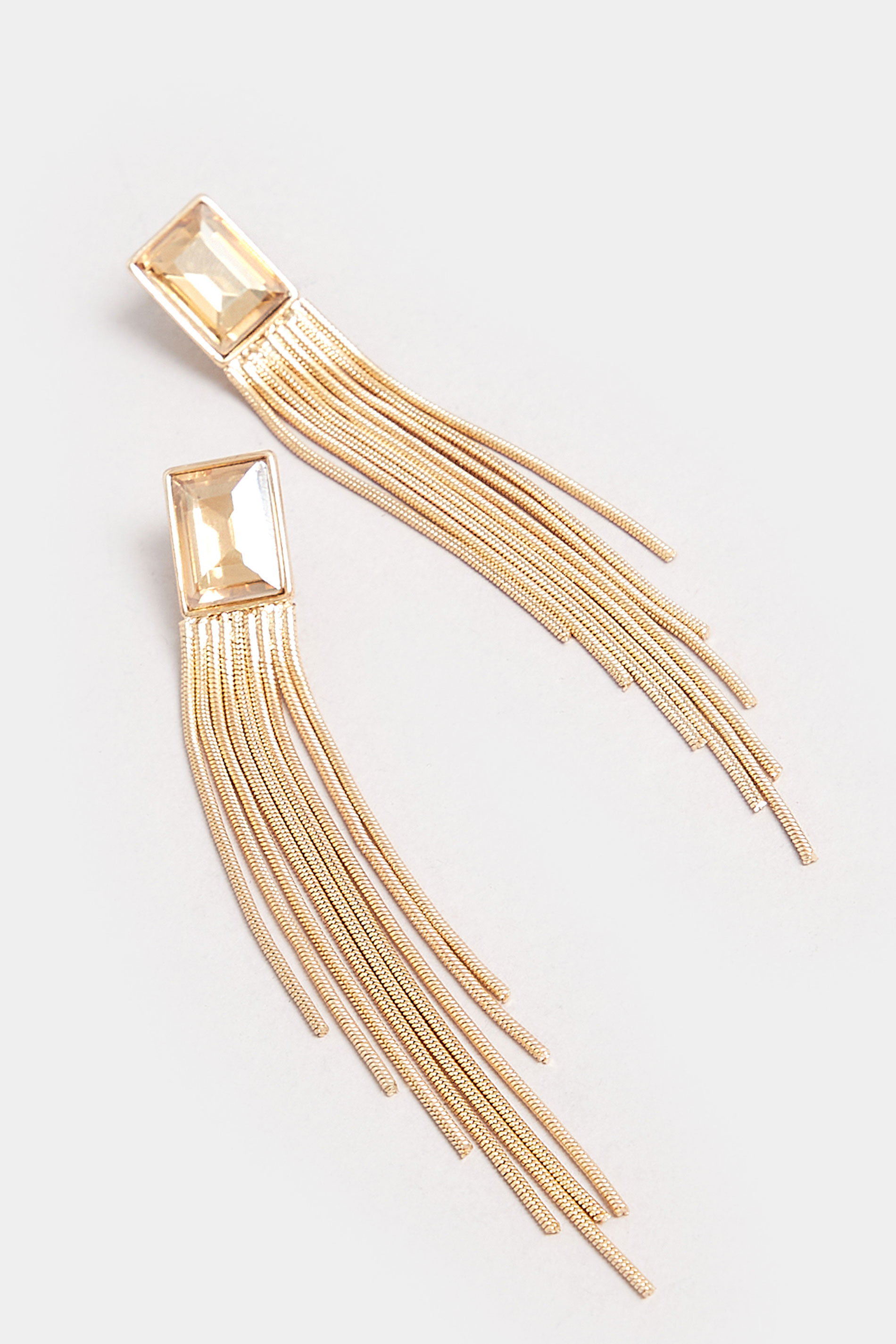Gold Tone Tassel Earrings | Yours Clothing 2