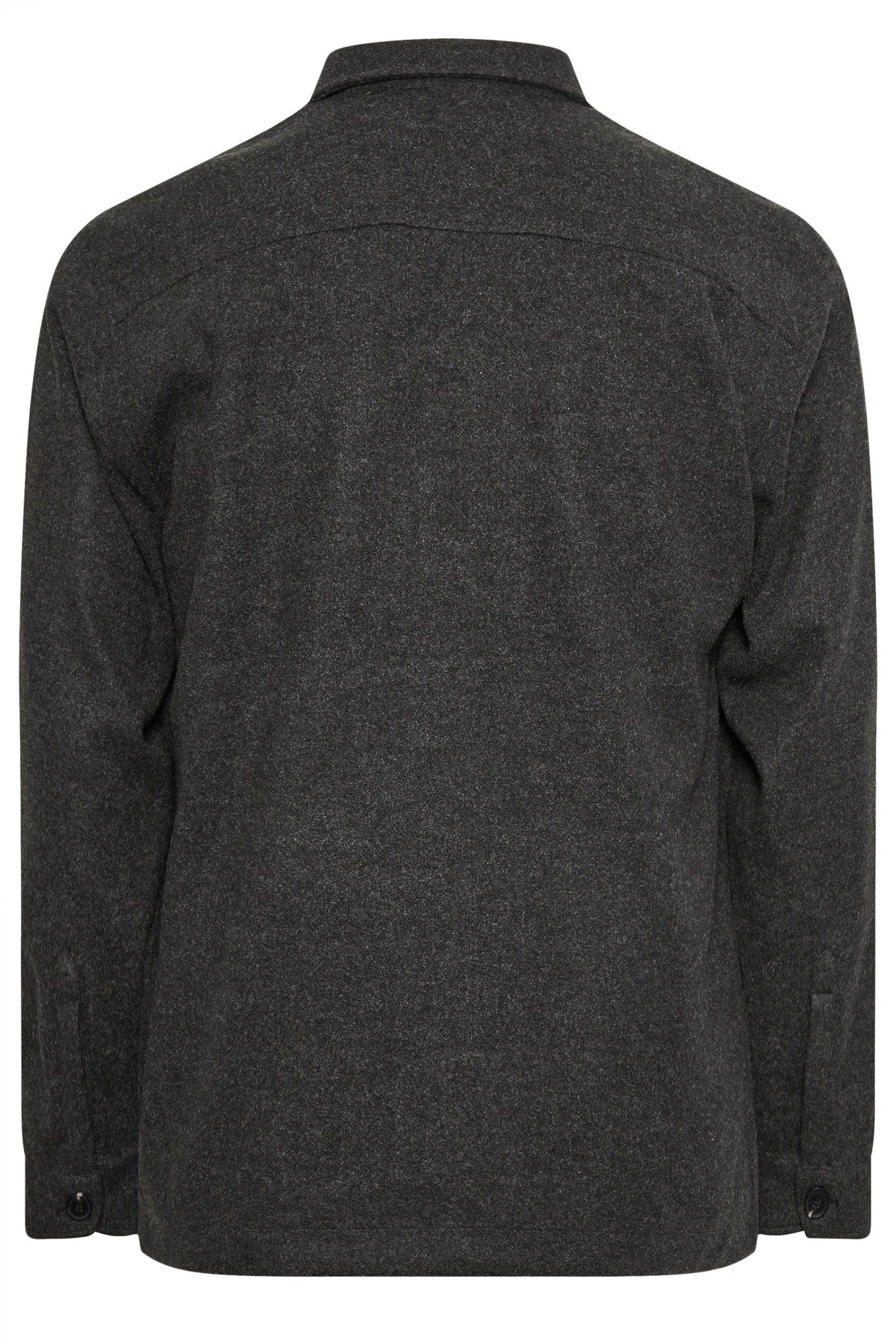 BadRhino Big & Tall Charcoal Grey Premium Button Down Shacket | BadRhino 7