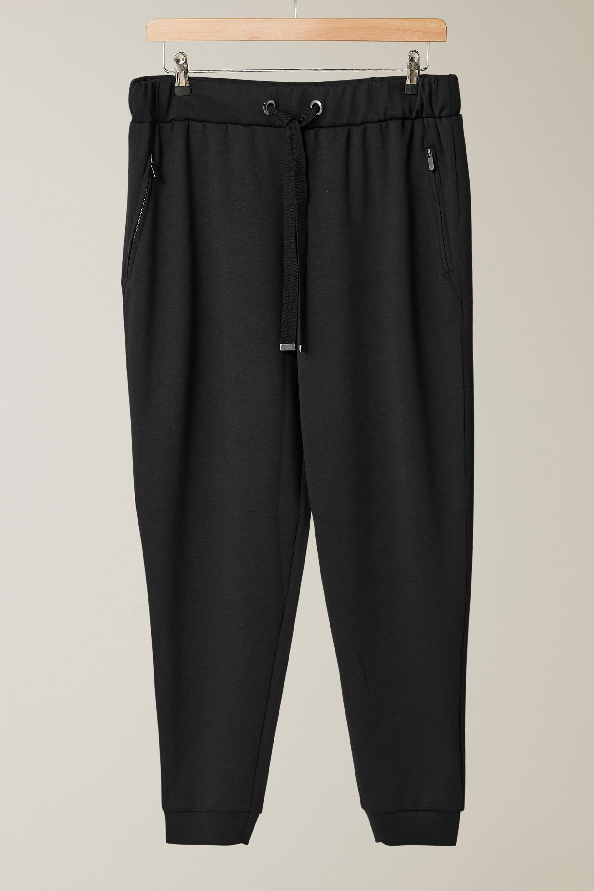 EVANS Plus Size Black Luxe Zip Pocket Joggers | Evans  5