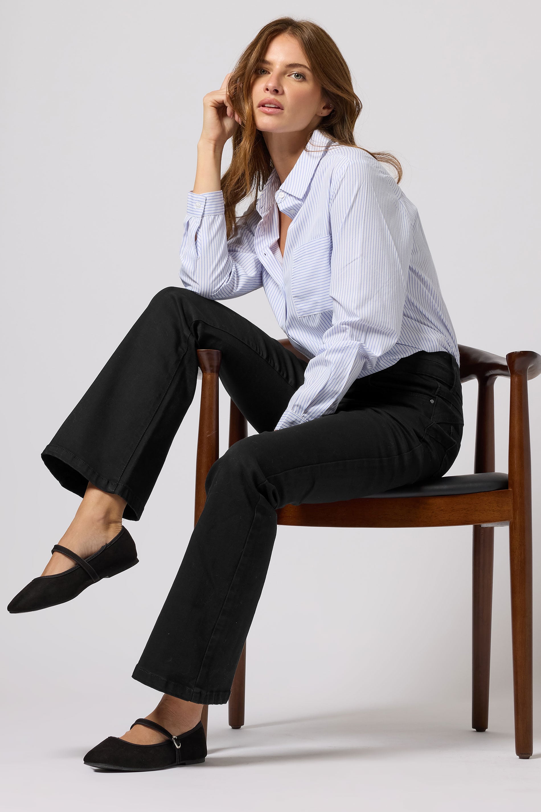 M&Co Black Lift & Shape Kick Flare Jeans | M&Co 2