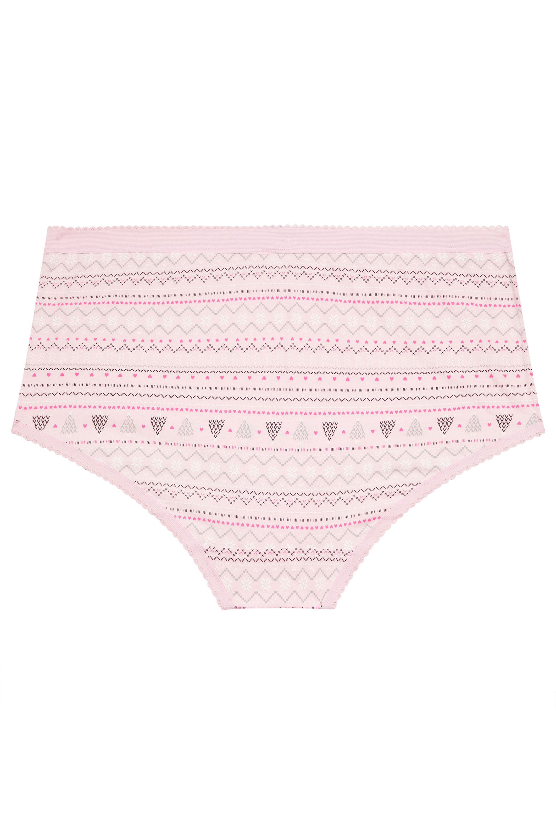 YOURSET 5 PACK Plus Size Grey Fairisle Full Briefs | Yours Clothing 11