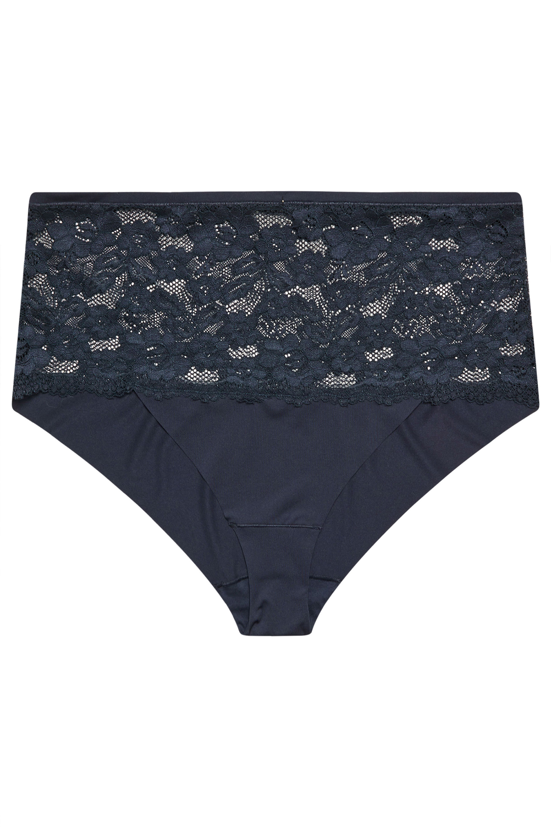 YOURS Plus Size Navy Blue Lace Full Brief | Yours Clothing 5