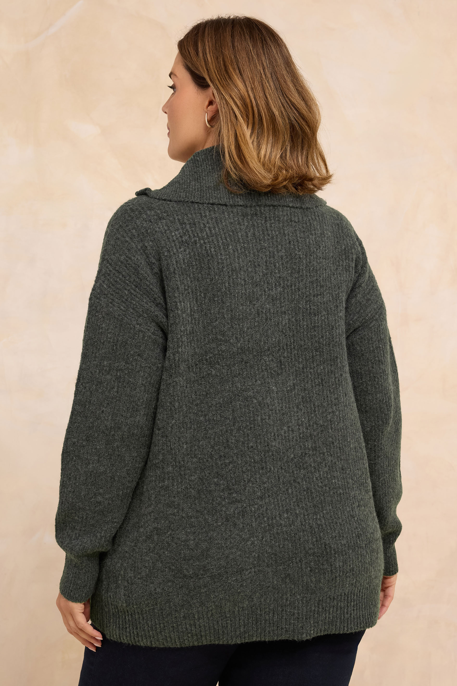 EVANS Curve Grey Double Ended Zip Cardigan | Evans 2