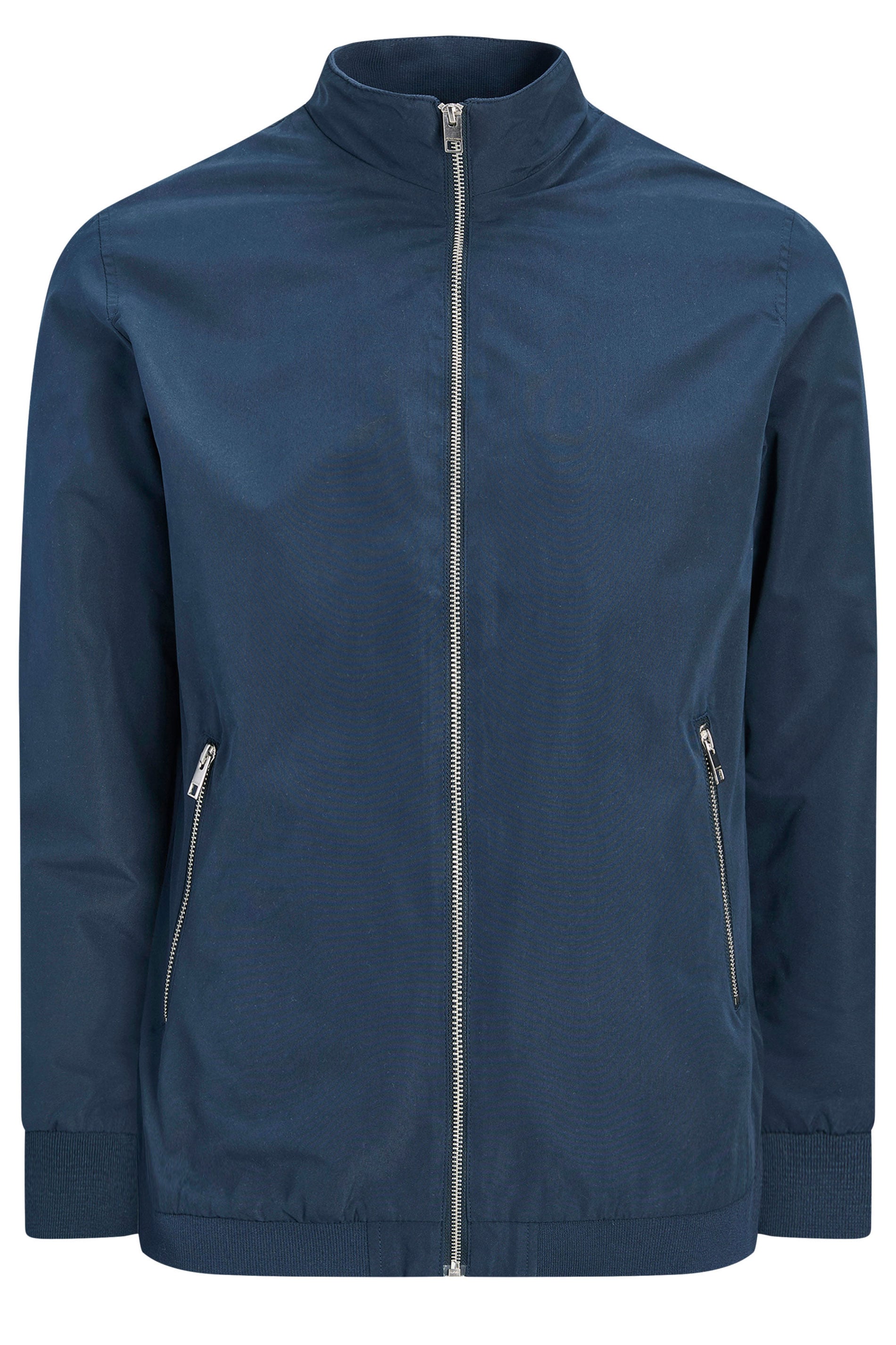 JACK & JONES Big & Tall Navy Blue Bomber Jacket | BadRhino 2