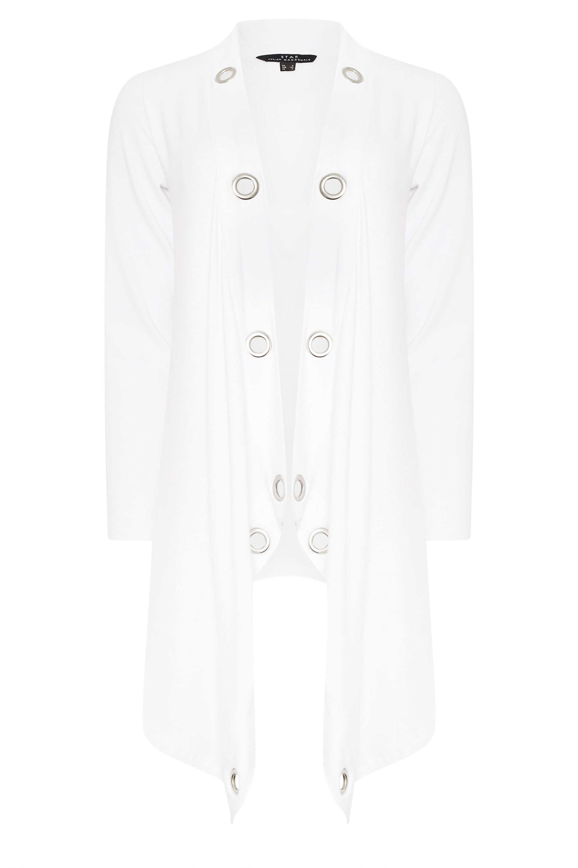 STAR White Eyelet Detail Waterfall Cardigan | StarByJM 5
