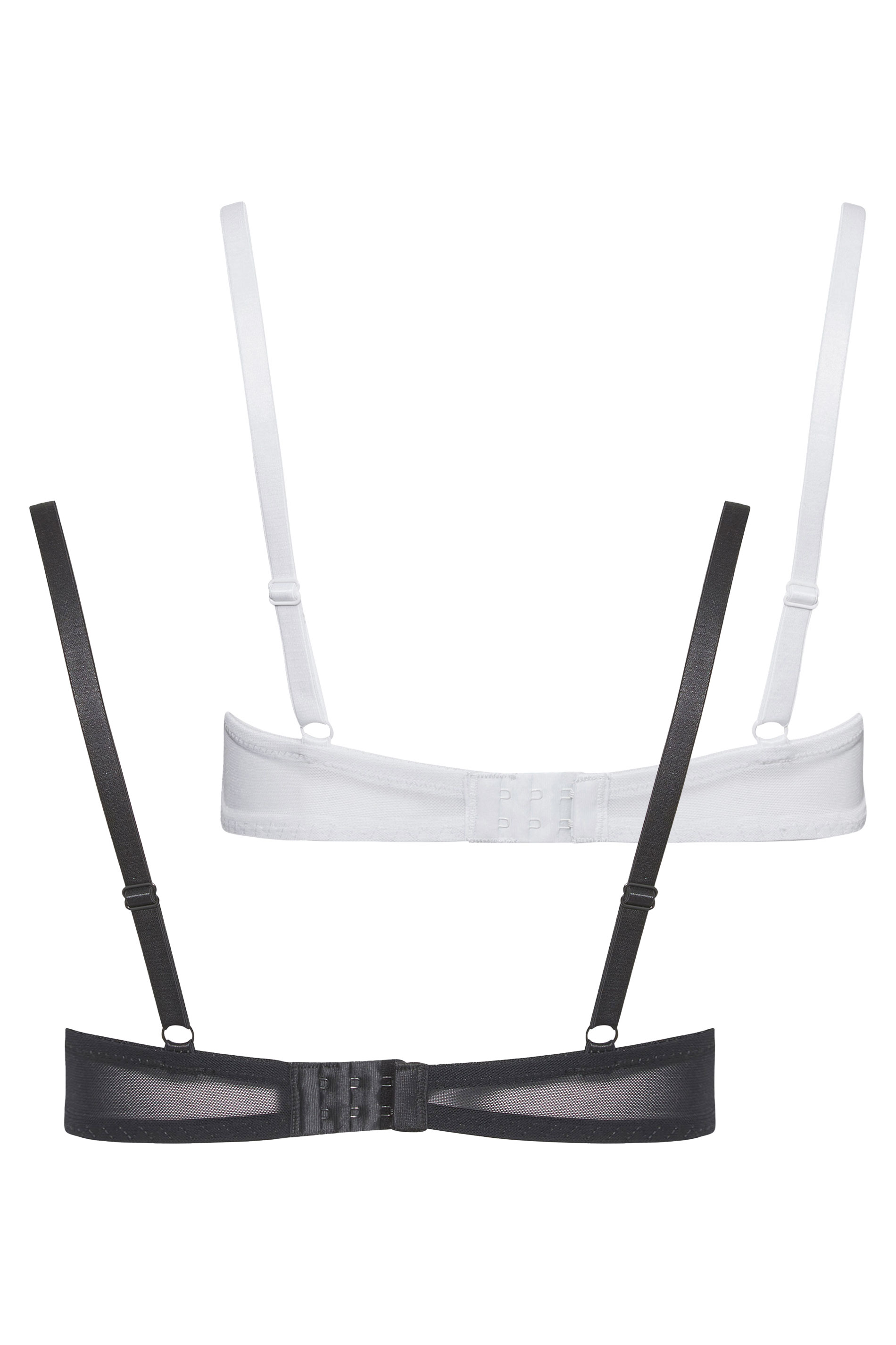 LTS Tall Women's 2 Pack Black & White Lace T-Shirt Bras | Long Tall Sally 9