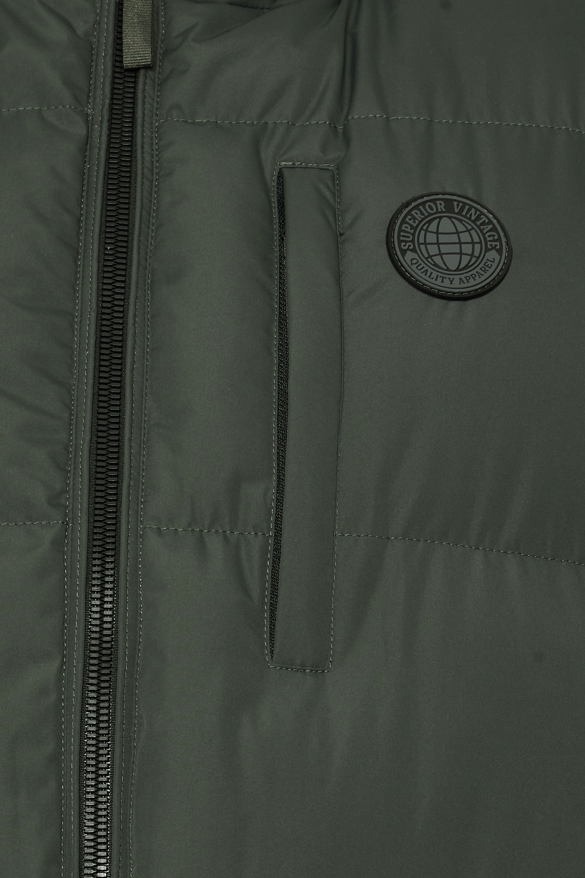 BadRhino Big & Tall Dark Green Zip Through Gilet | BadRhino 5