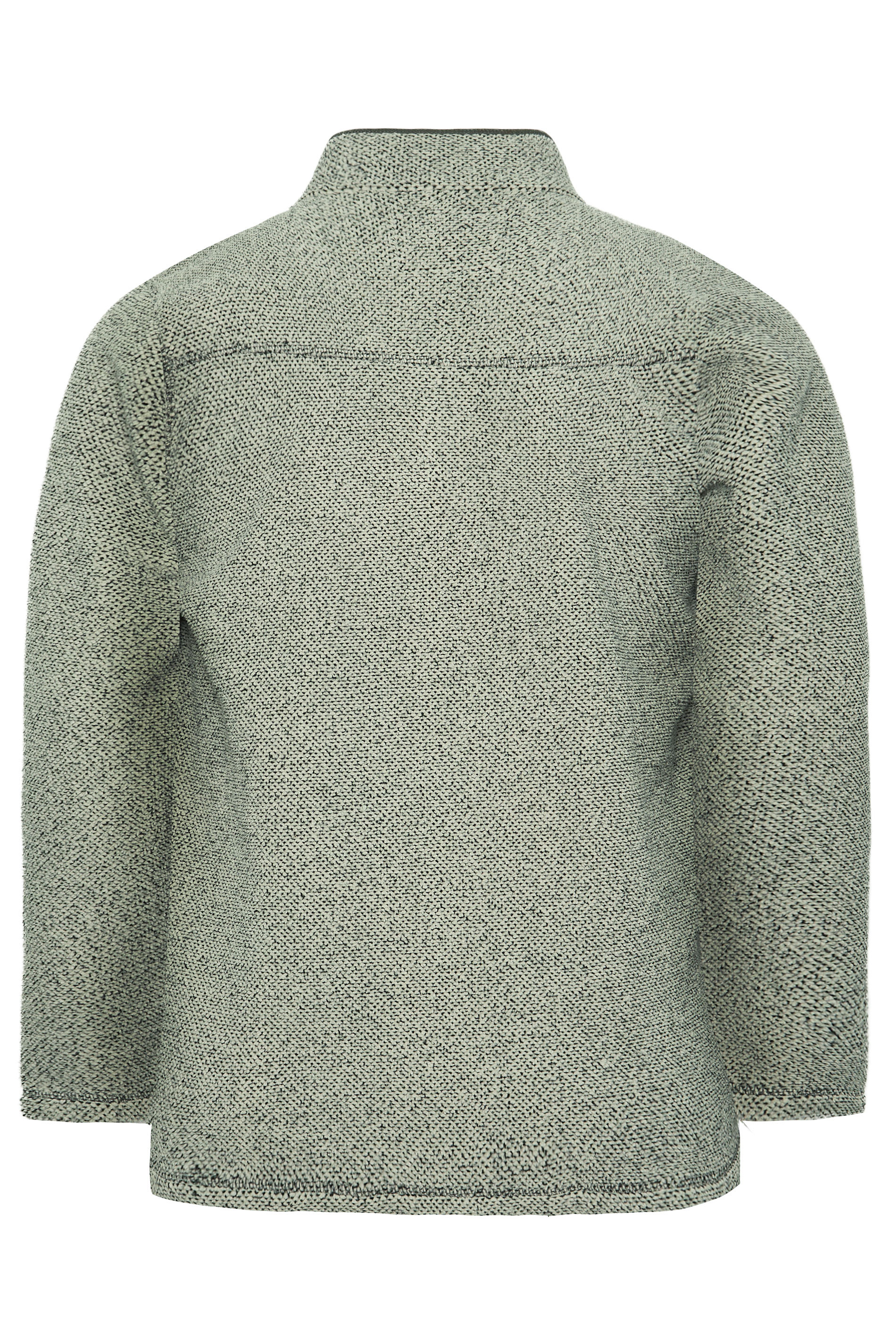 BadRhino Big & Tall Grey Textured Zip Through Fleece | BadRhino 5