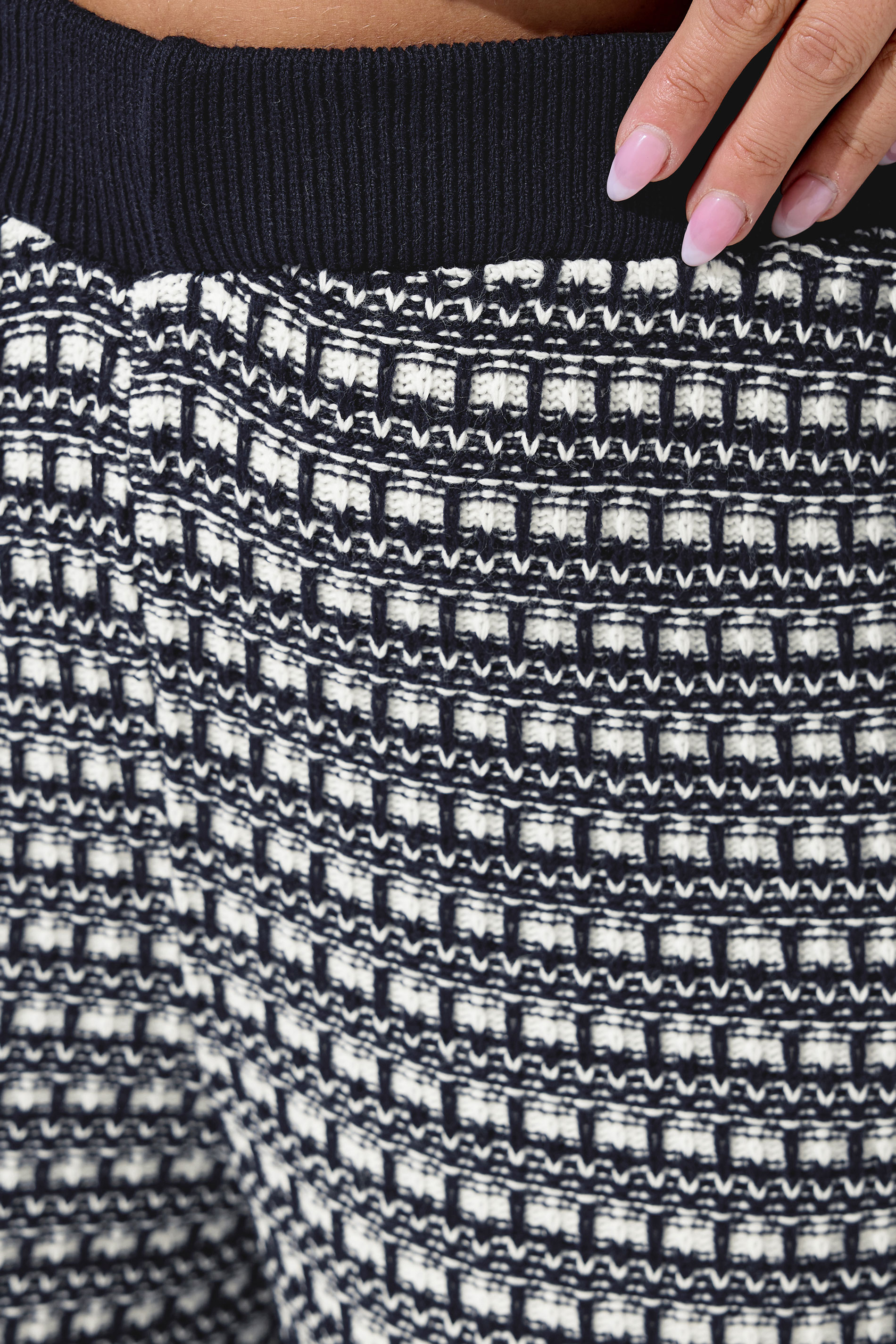 LIMITED COLLECTION Plus Size Navy Blue Boucle Wide Leg Trousers | Yours Clothing 4