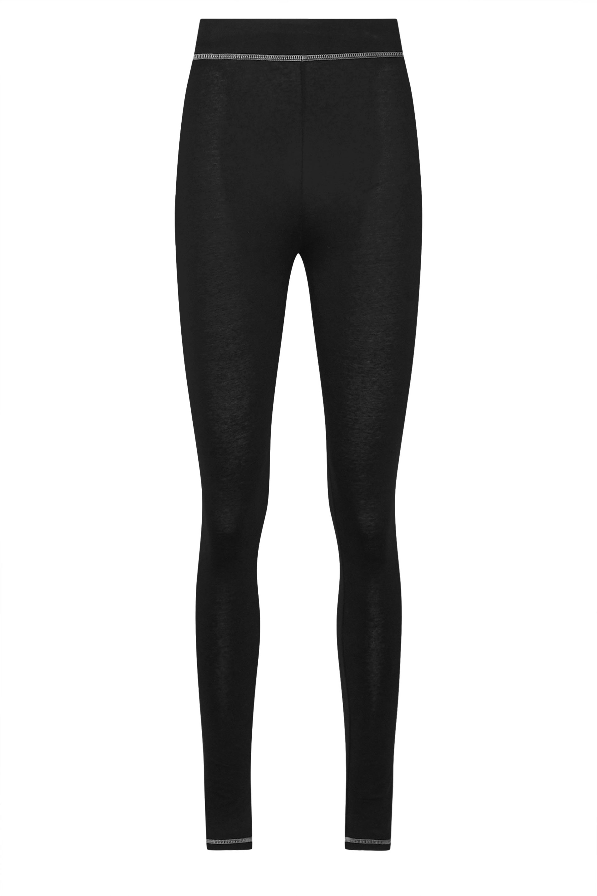 LTS Tall 2 PACK Black & Grey Contrast Stitch Cotton Leggings | Long Tall Sally 8