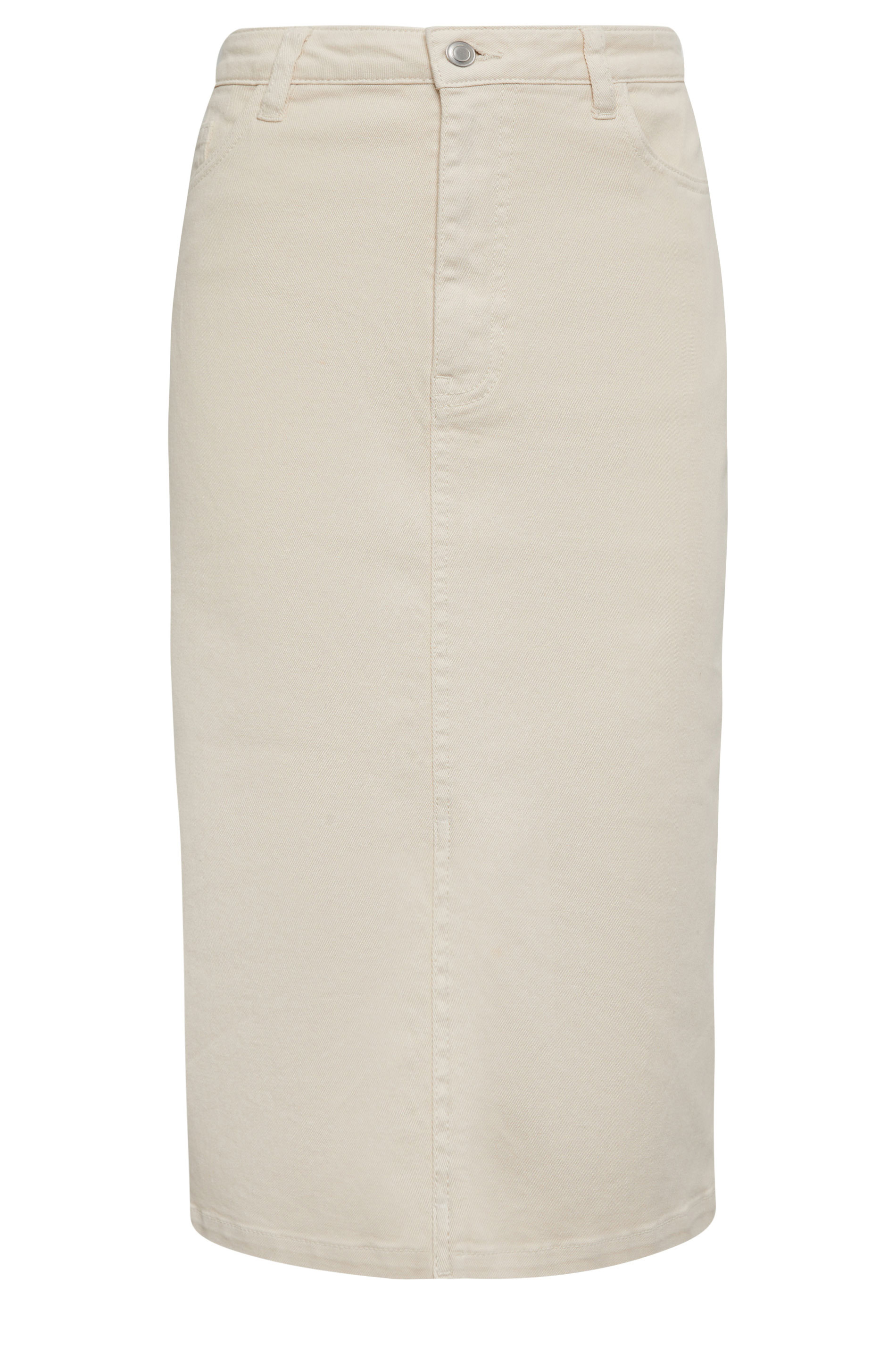 M&Co Cream Ecru Denim Midi Skirt | M&Co  6