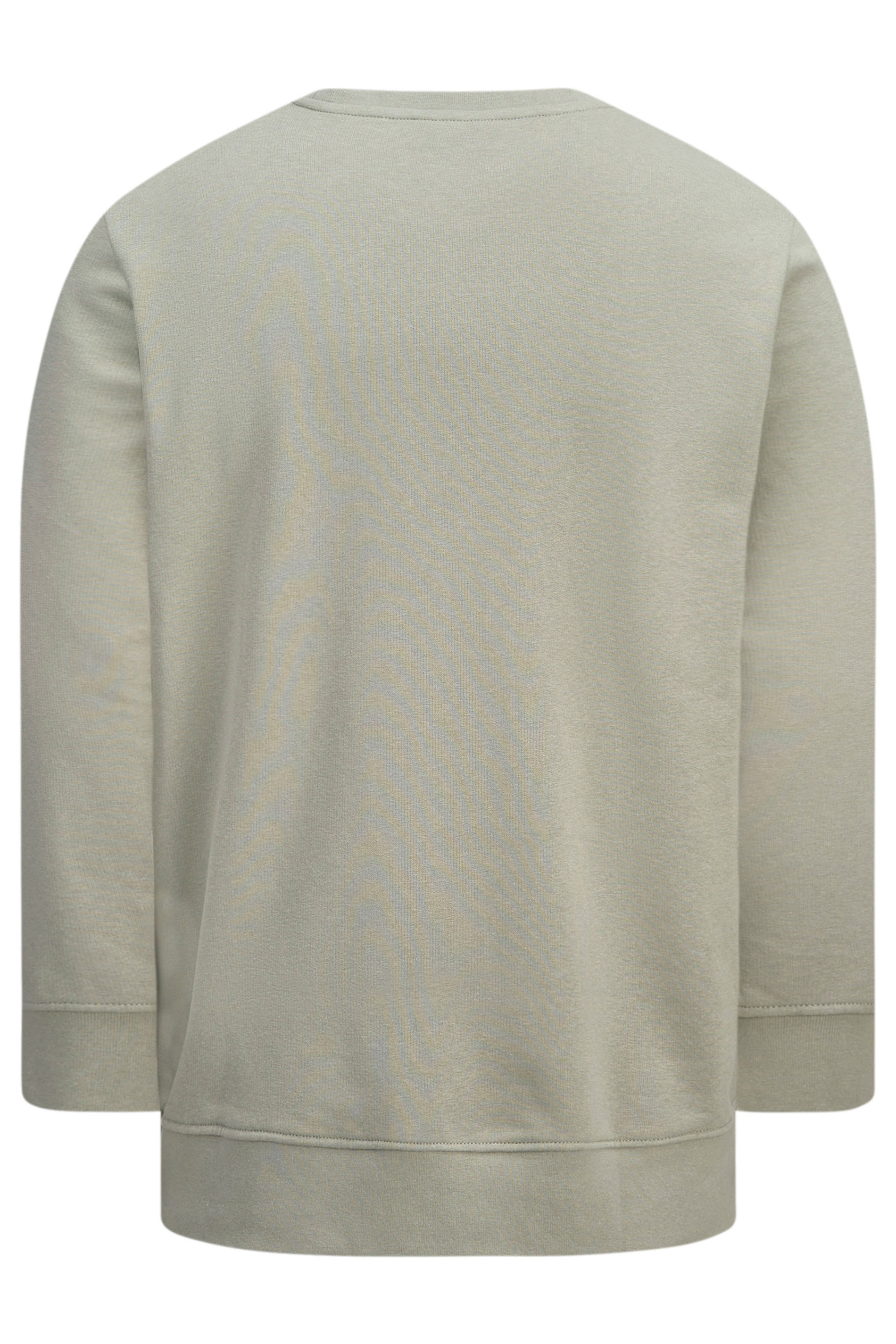 JACK & JONES Big & Tall Vetiver Brown Printed Crew Neck Sweatshirt | BadRhino 4