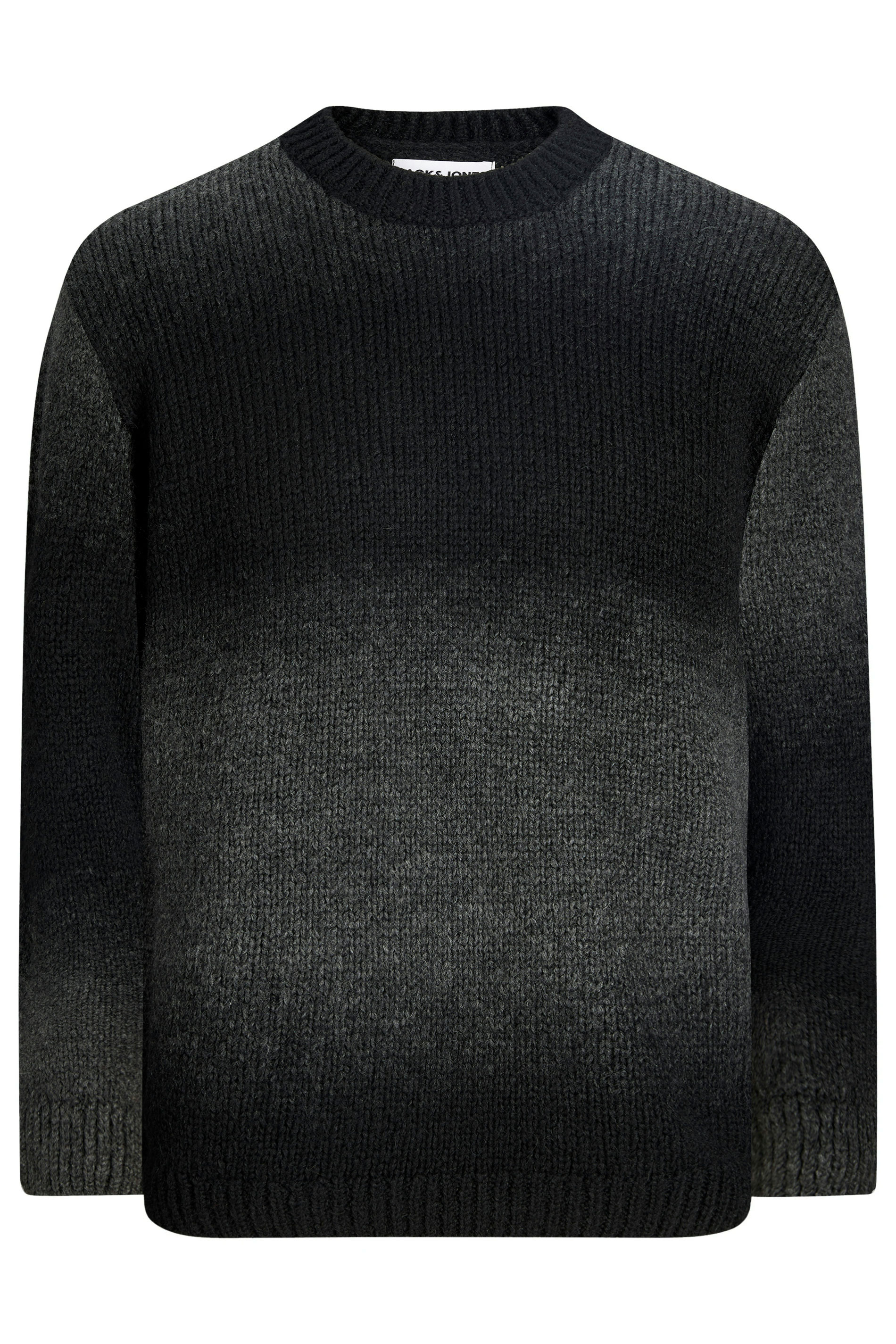 JACK & JONES Big & Tall Grey Crew Neck Knit Jumper | BadRhino 2