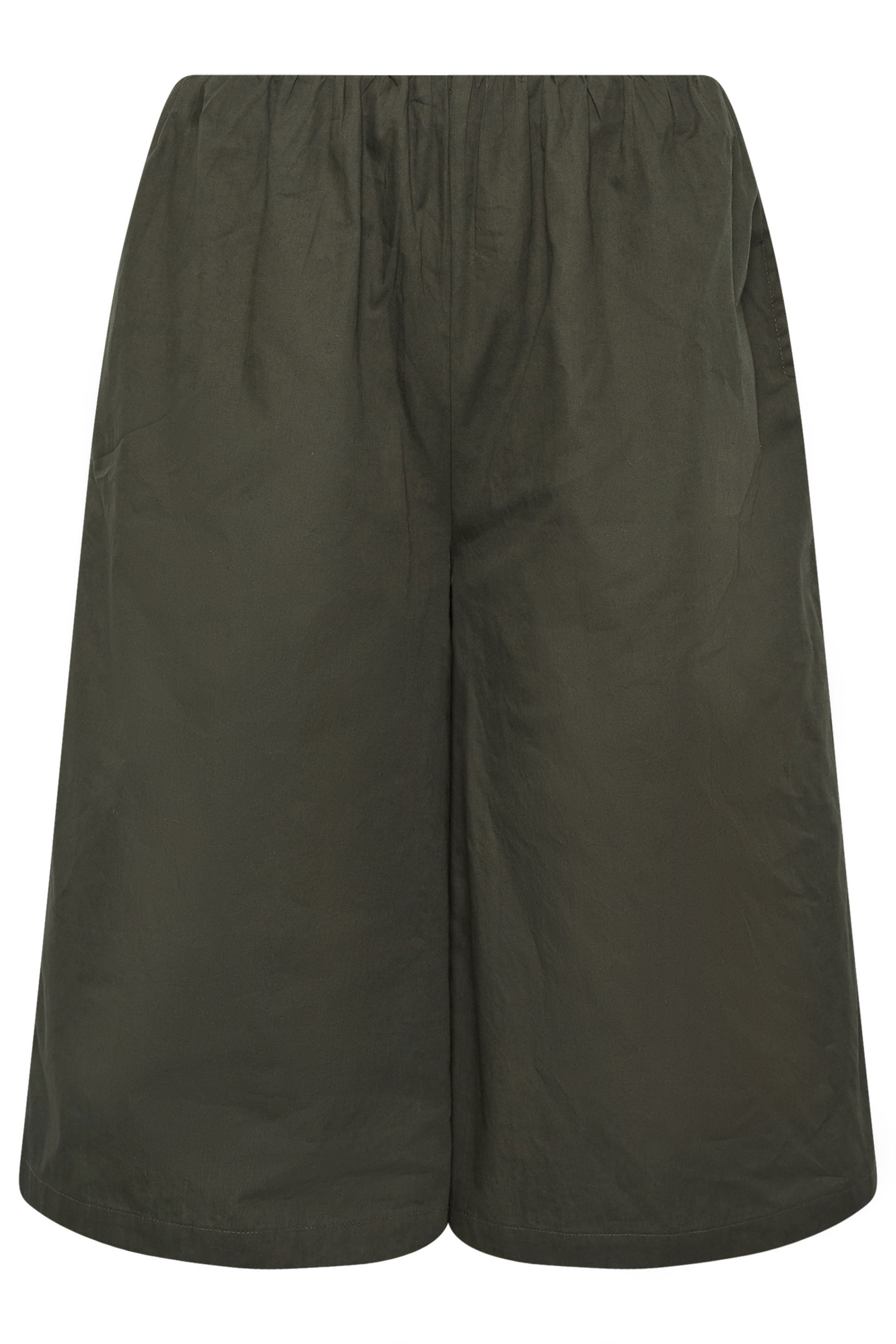 PixieGirl Petite Women's Khaki Green Cotton Poplin Culottes | PixieGirl 5