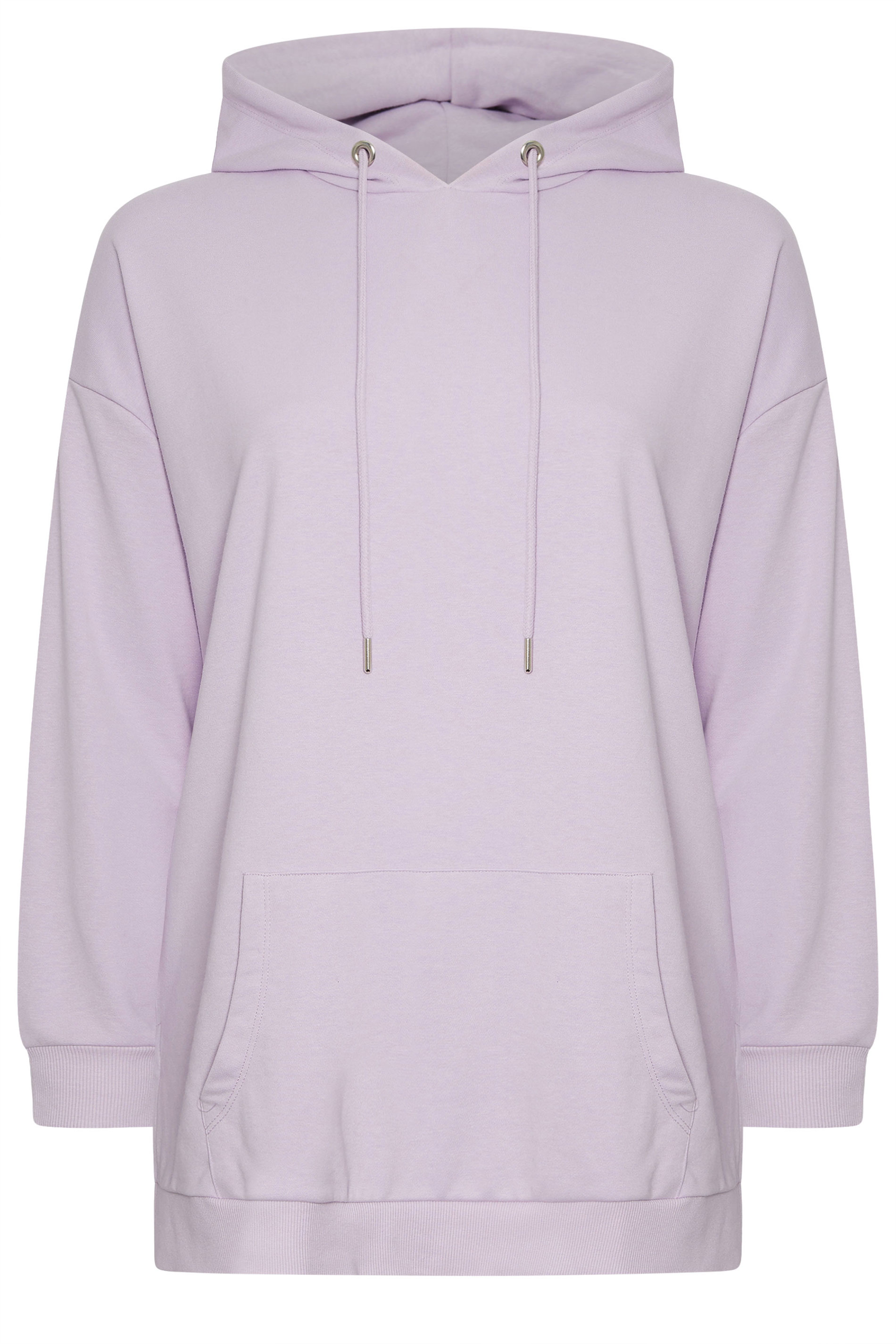 YOURS Plus Size Light Purple Pocket Front Hoodie | Yours Clothing 5
