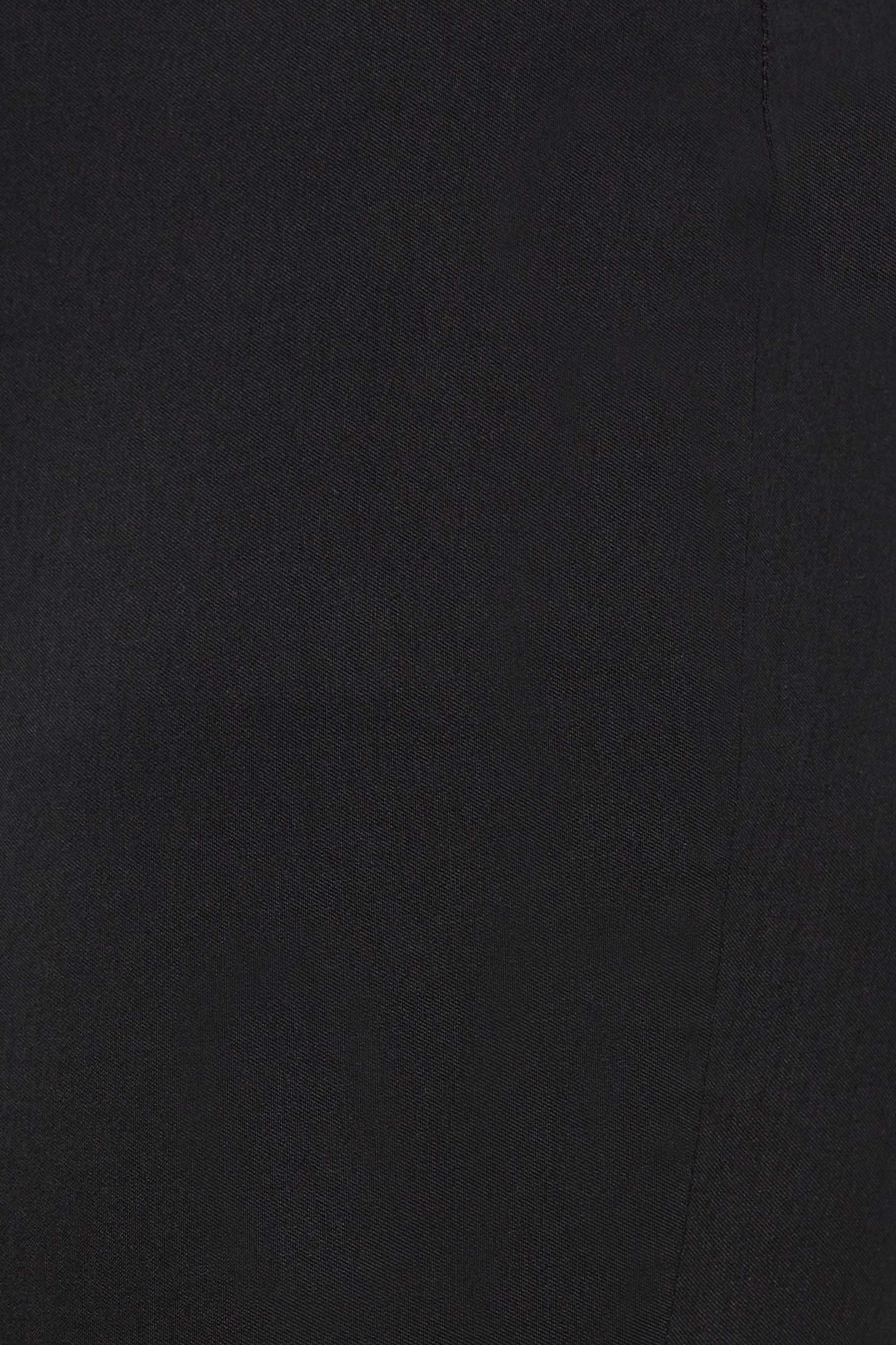 YOURS Curve Plus Size Black Flare Bengaline Trousers | Yours Clothing  5