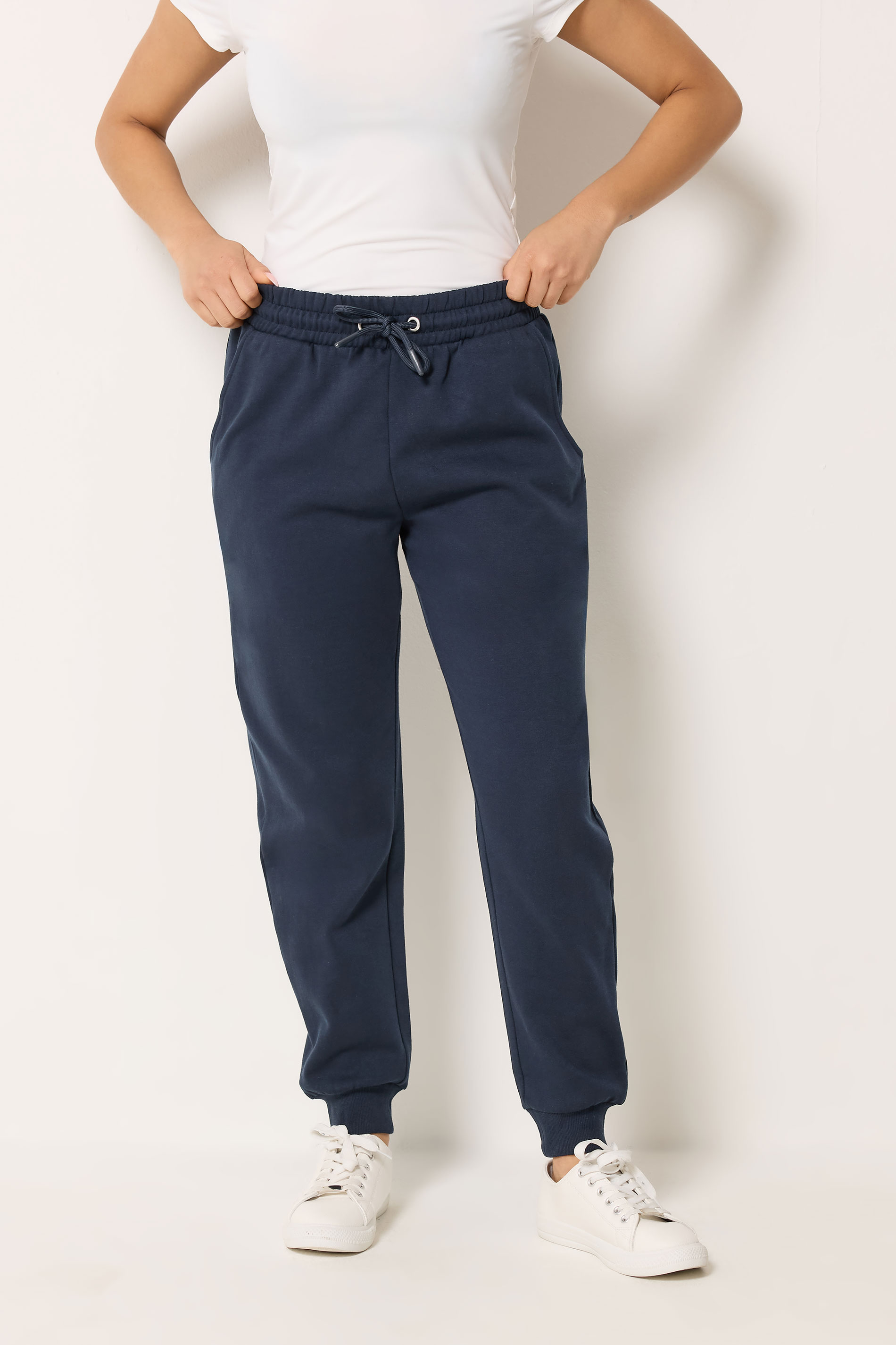 M&Co Petite 2 PACK Navy Blue Cuffed Joggers | M&Co 1