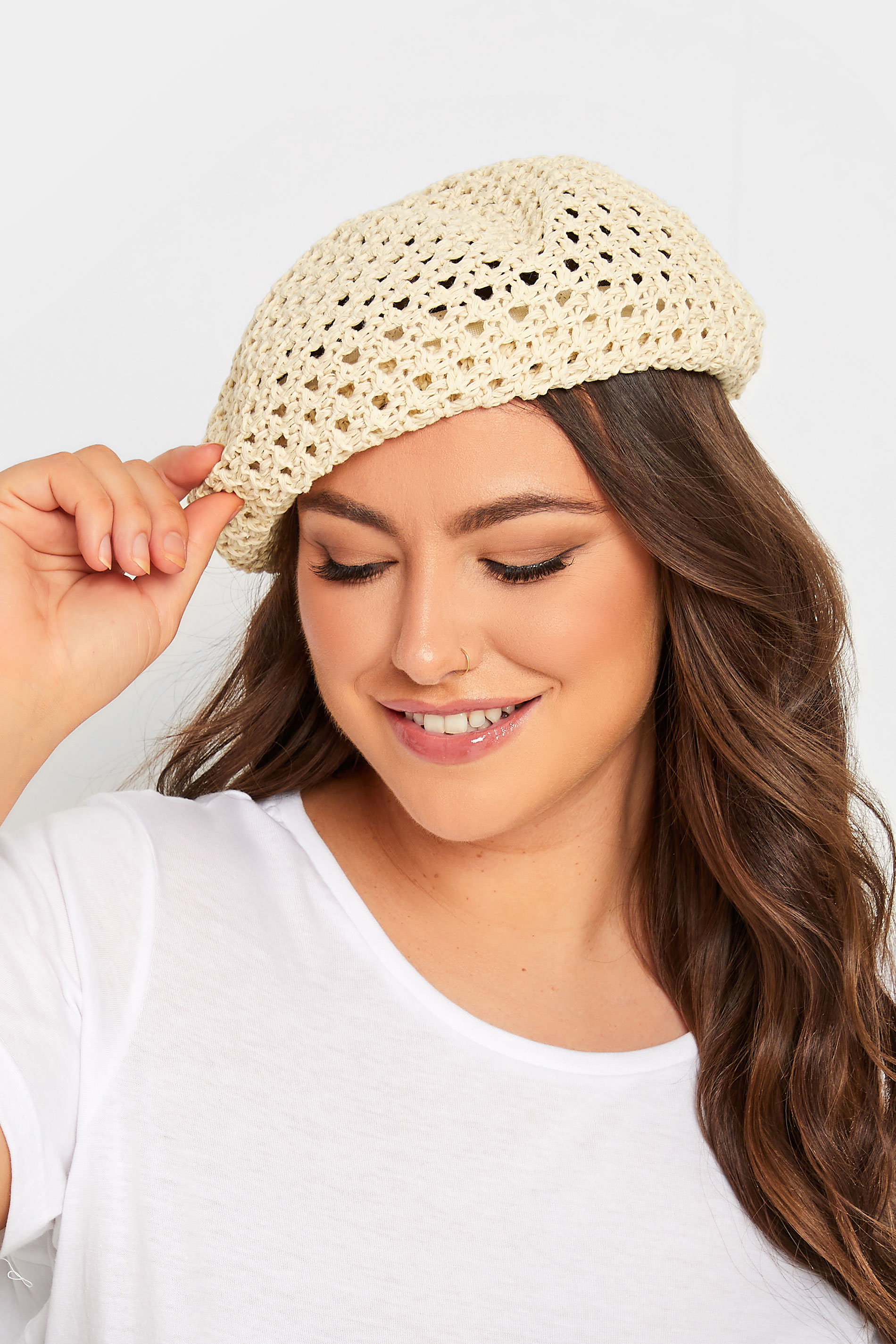 Cream Straw Beret | Yours Clothing 1