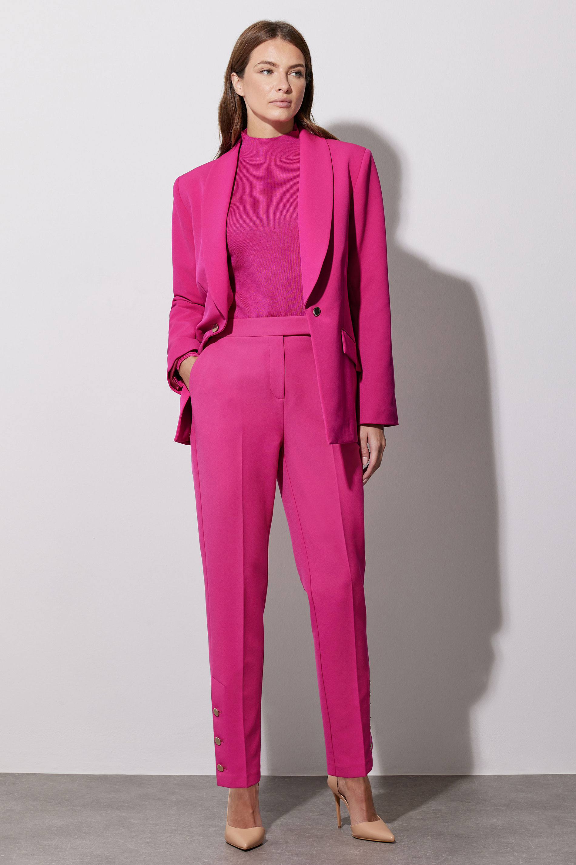 STAR Hot Pink Button Detail Knitted Jumper | StarByJM 4