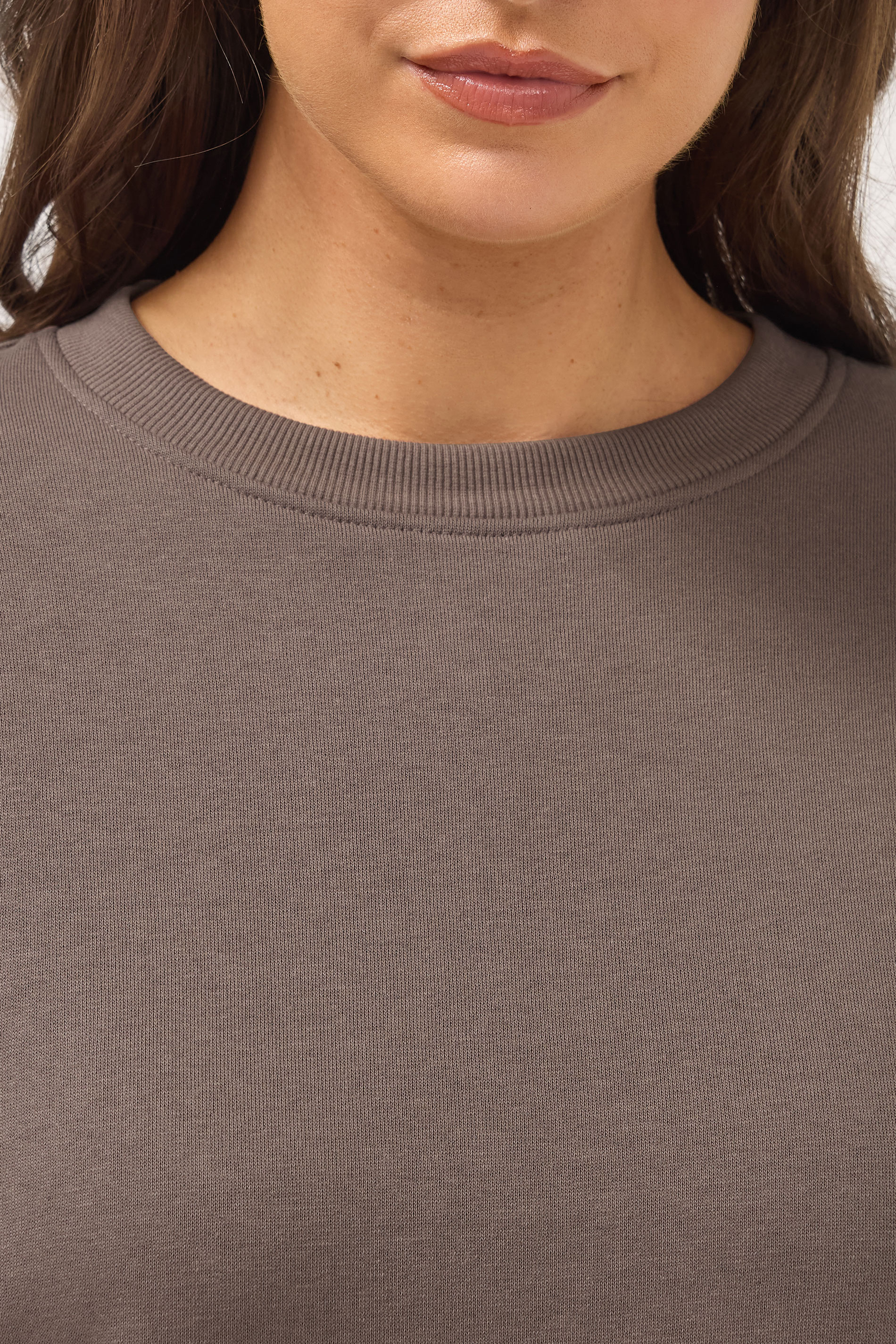 YOURS Plus Size Chocolate Brown Sweatshirt | Yours Clothing 5
