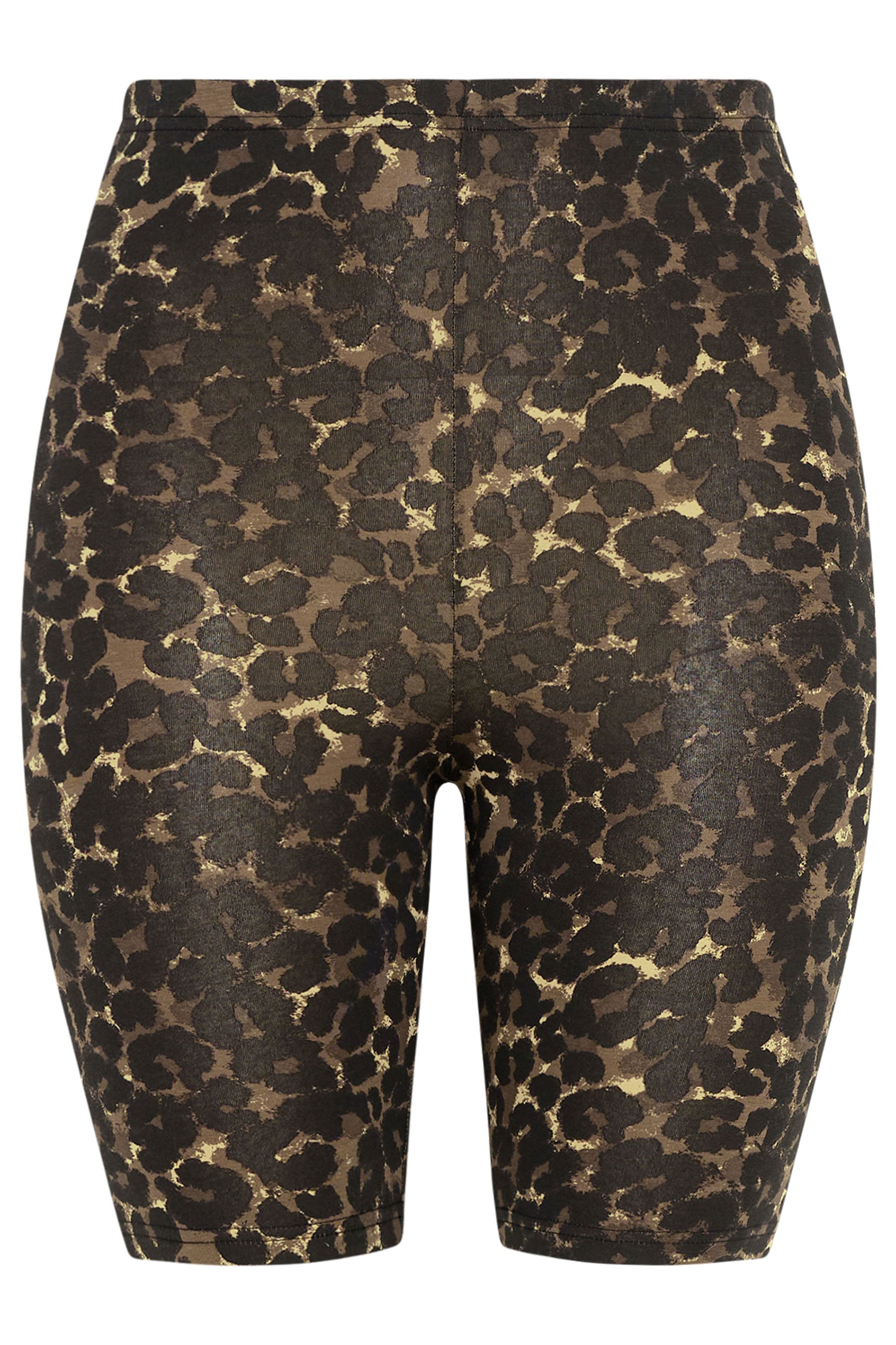 YOURSET 2 PACK Plus Size Black Leopard Stretch Cycling Shorts | Yours Clothing 10