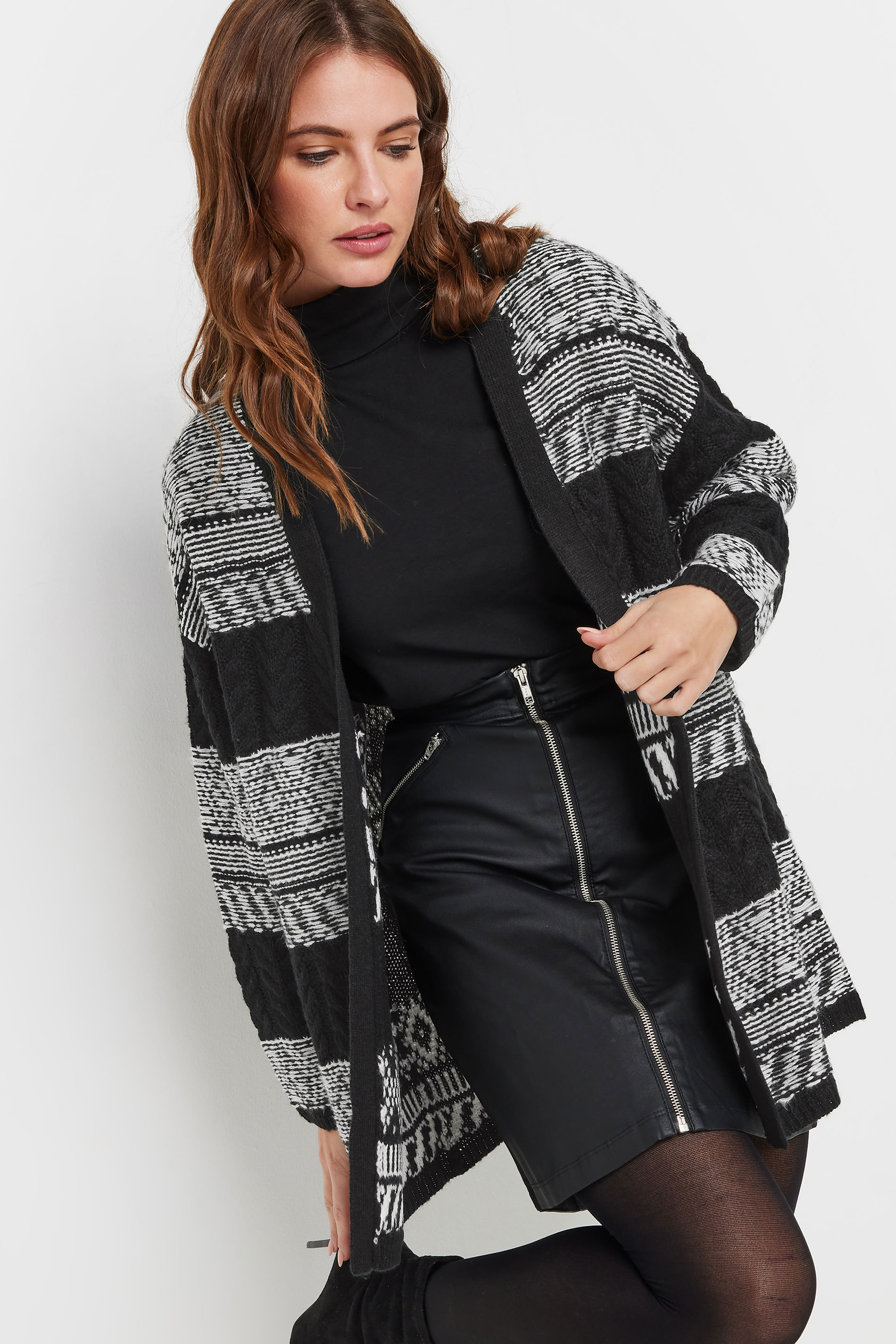 M&Co Black Fairisle Longline Cardigan | M&Co  6