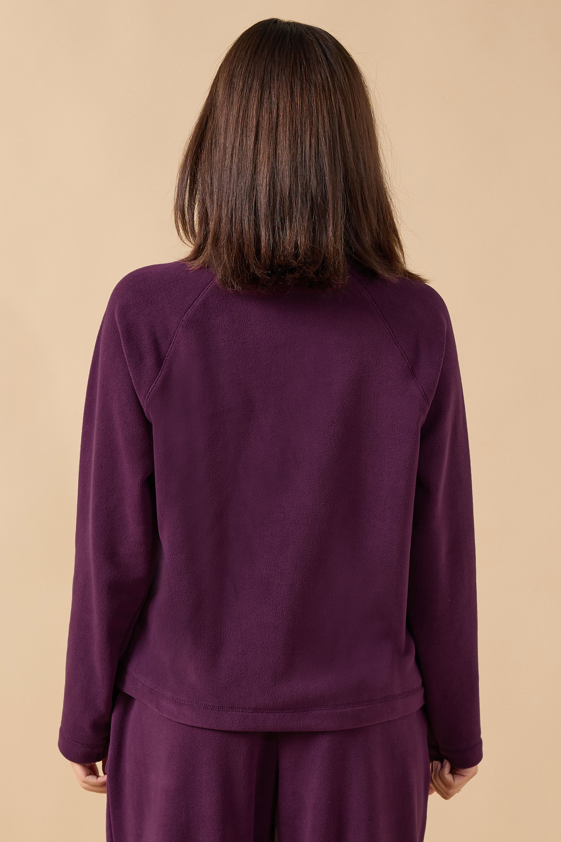 PixieGirl Petite Women's Burgundy Red 'Weekend' Slogan Fleece Lounge Top | PixieGirl 2