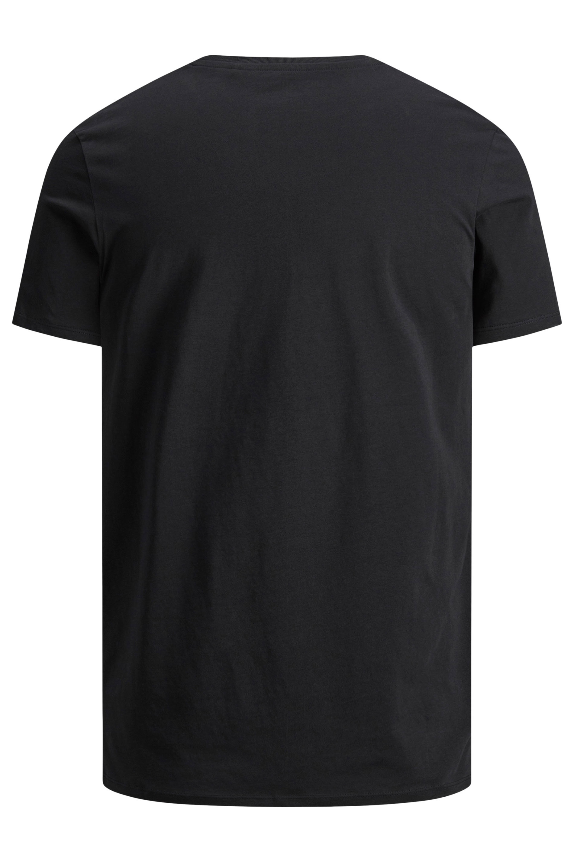 JACK & JONES Big & Tall Black Basic T-Shirt | BadRhino 4
