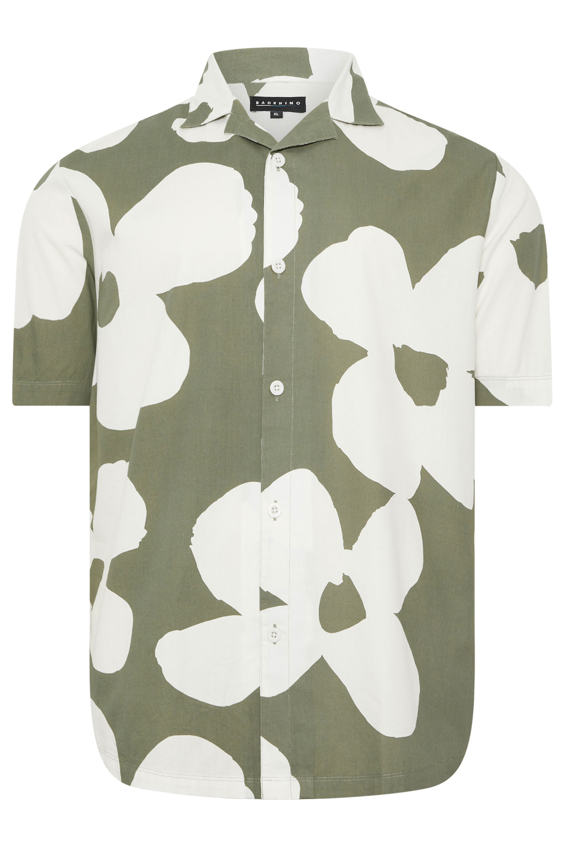 BadRhino Big & Tall Green Flower Poplin Shirt | BadRhino 5