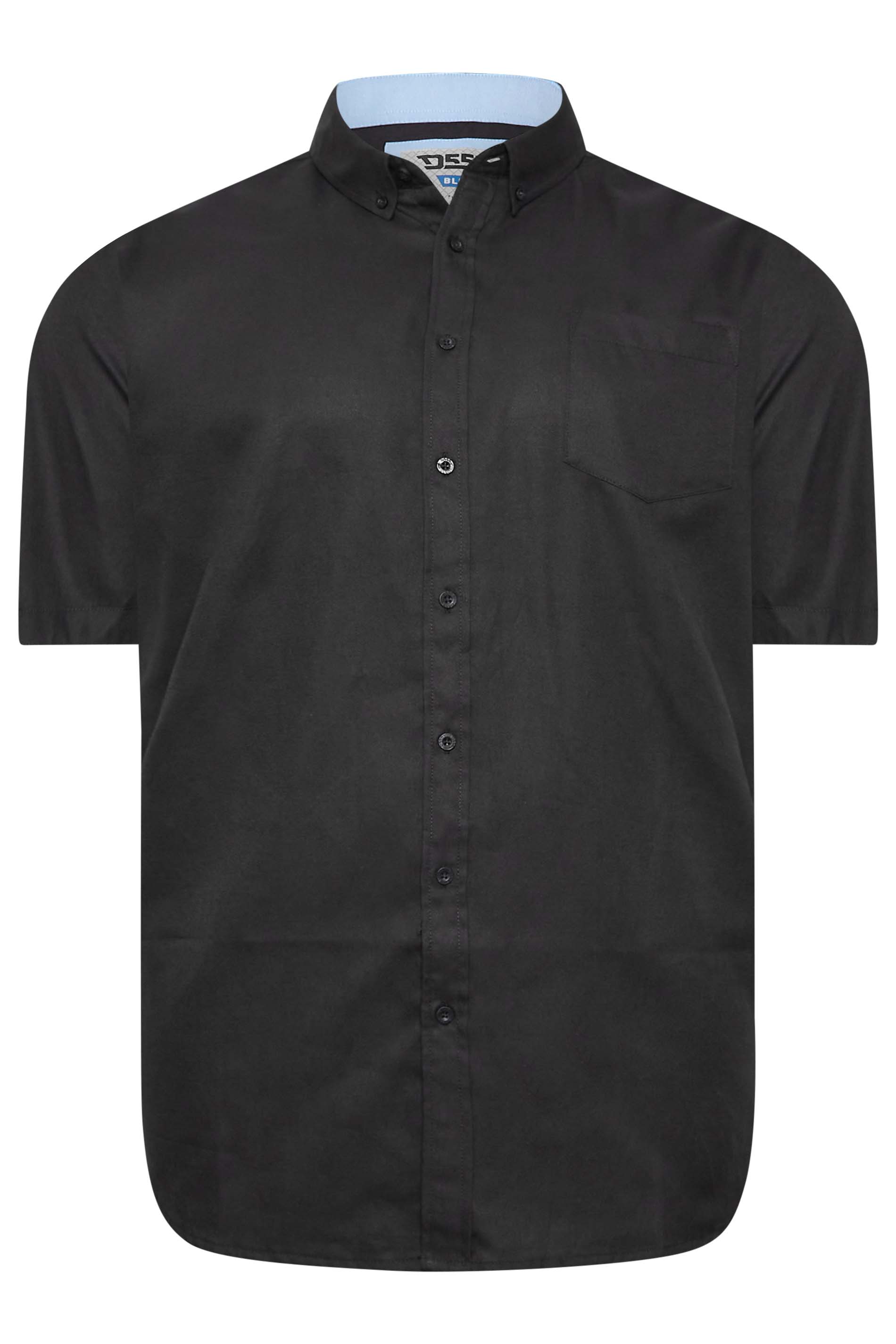 D555 Big & Tall Black Short Sleeve Oxford Shirt | BadRhino 4