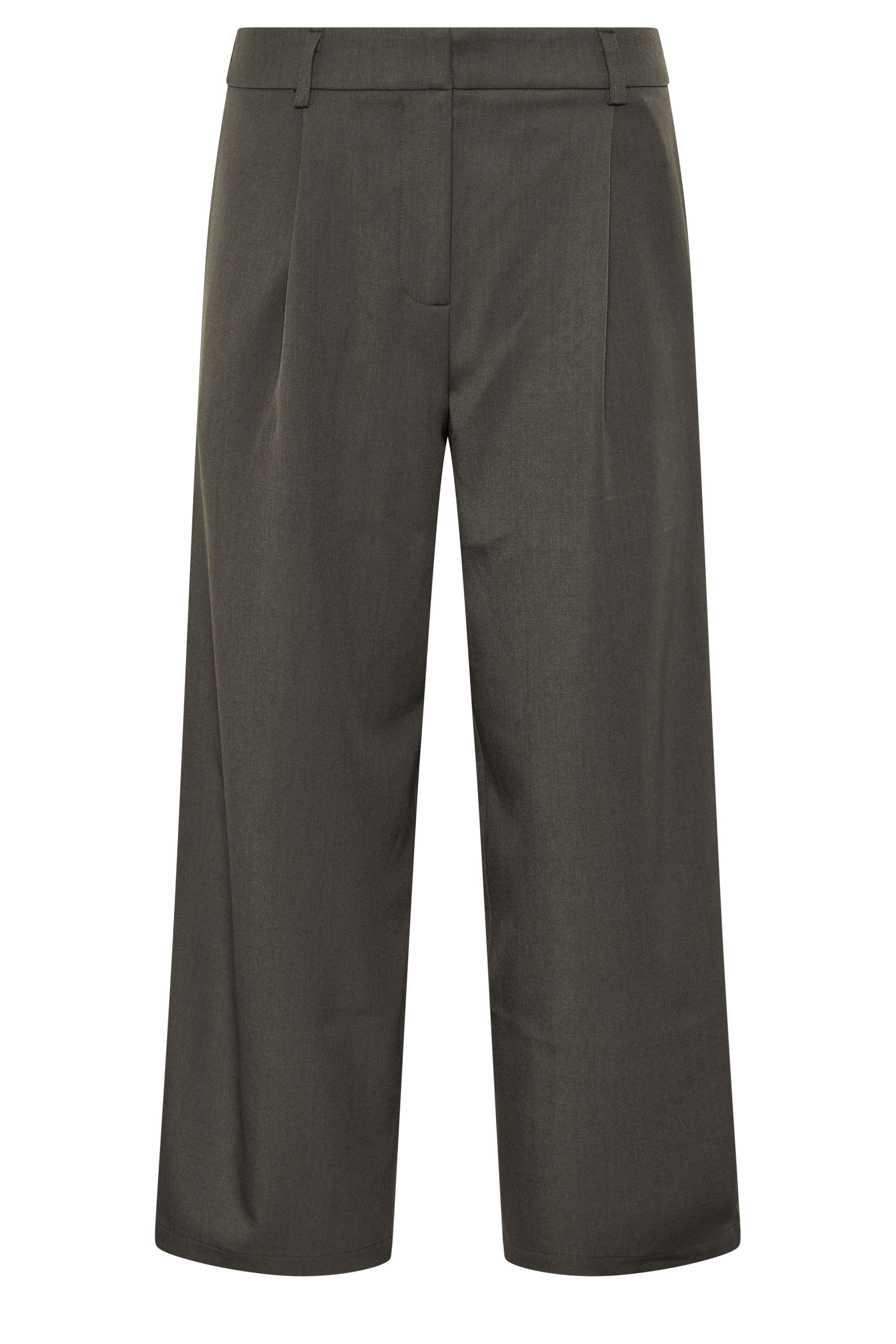 PixieGirl Petite Women's Dark Grey Barrel Leg Trousers | PixieGirl  5