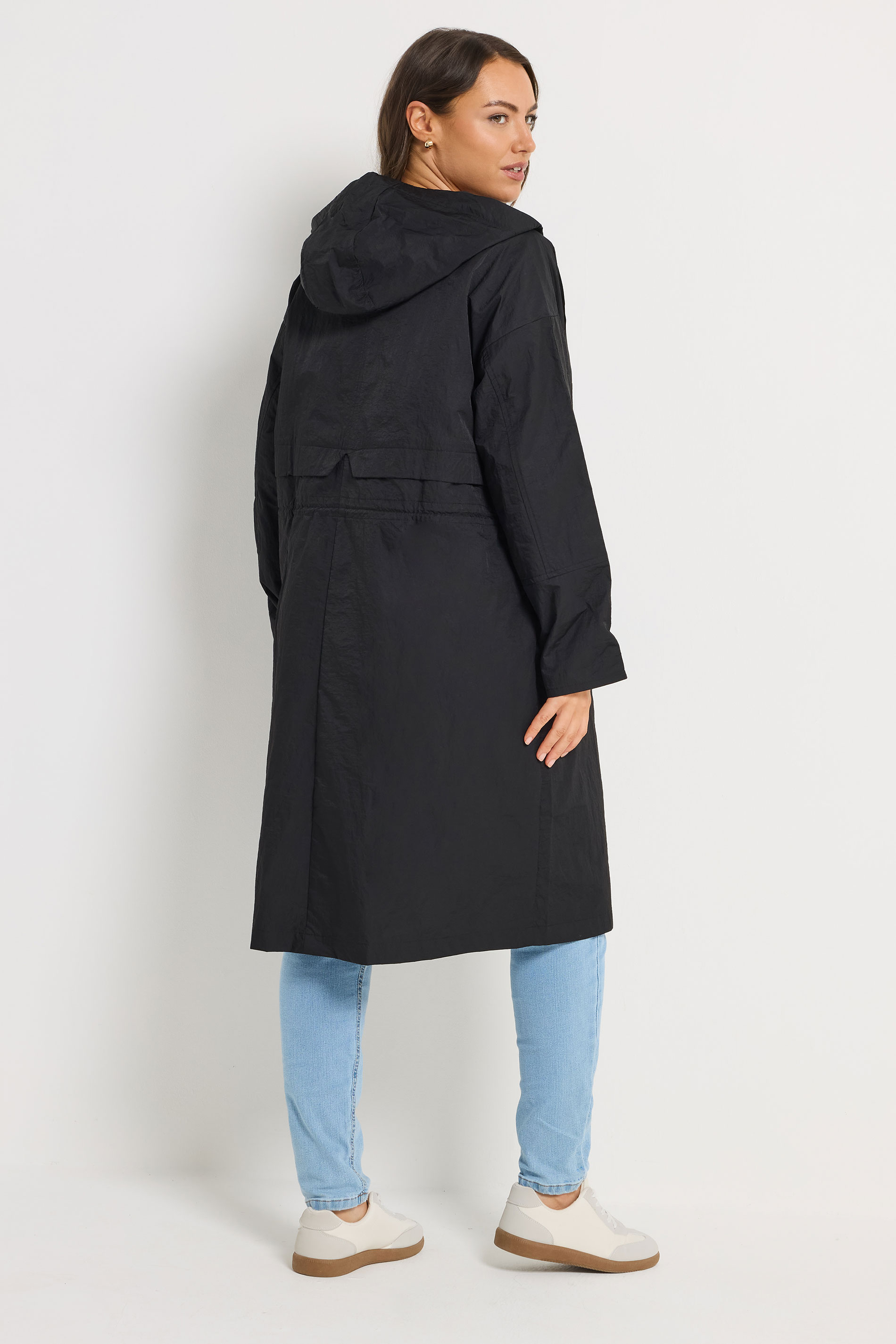YOURS Plus Size Black Lightweight Longline Jacket | Yours Clothing 2