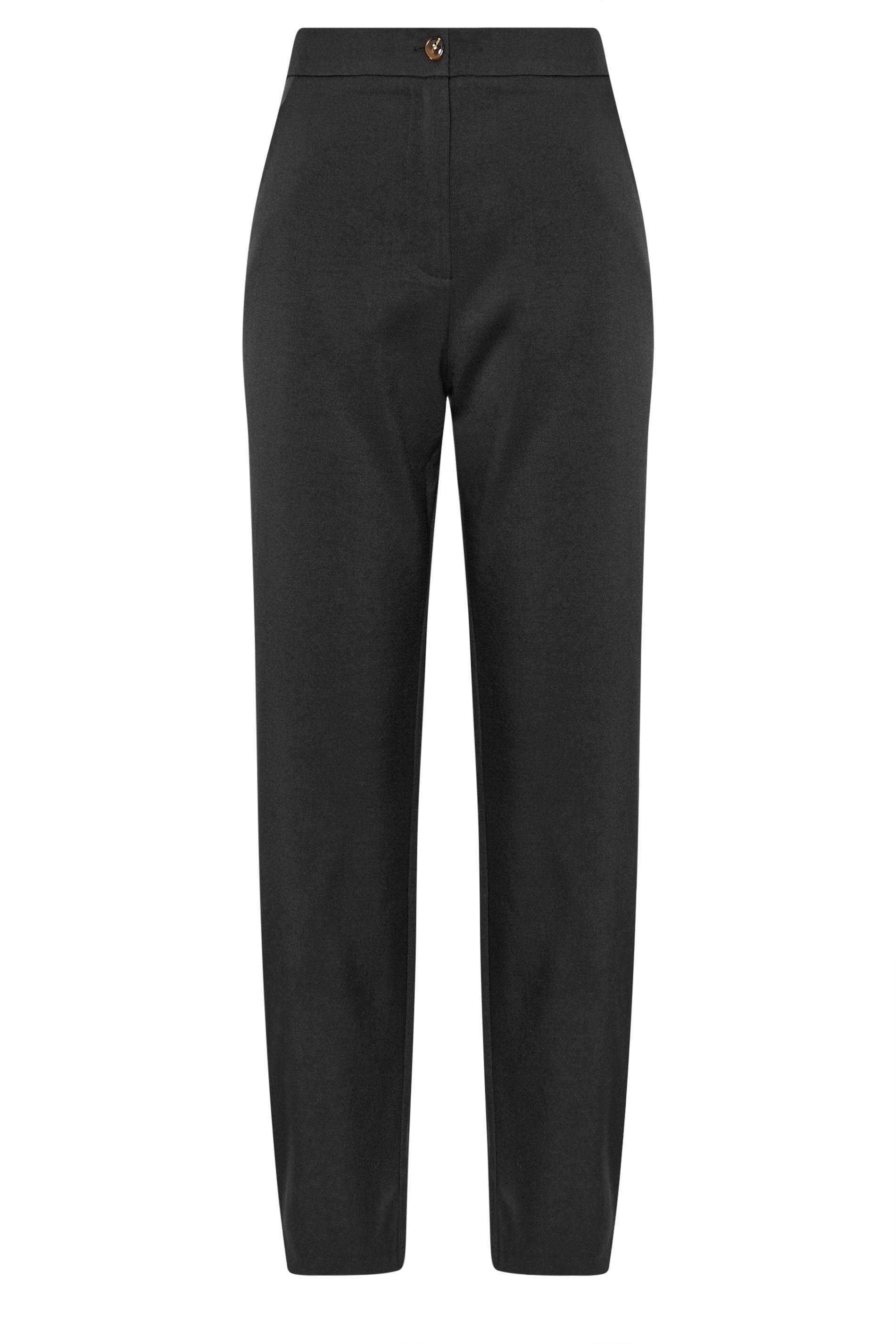 LTS Tall Black Pleated Barrel Leg Trousers | Long Tall Sally 7